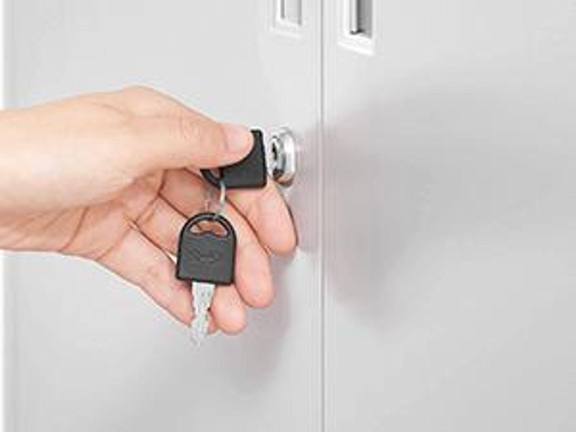 SONGMICS Aktenschrank, Mehrzweckschrank, Büroschrank mit 2 Türen, Schrank abschließbar, aus Stahl Mattgrau