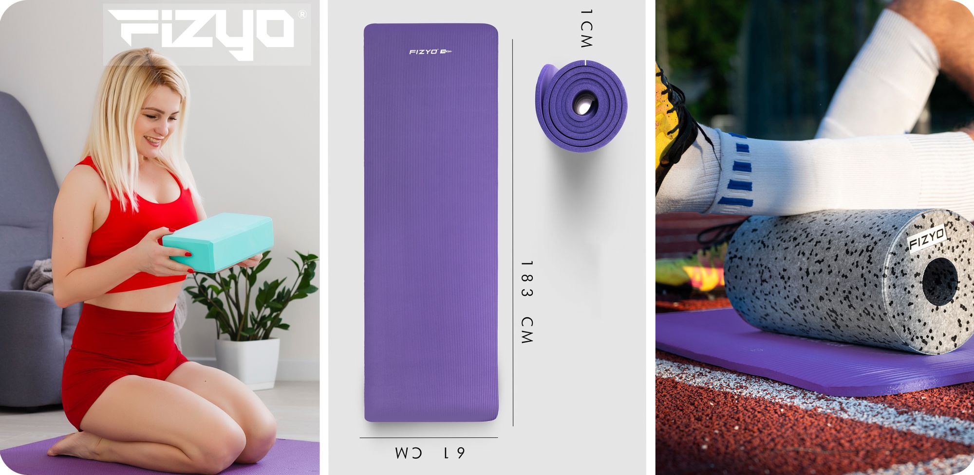 Eine Person übt Yoga, Pilates und Gymnastik auf einer NBR-Gymnastikmatte der Marke Fizyo