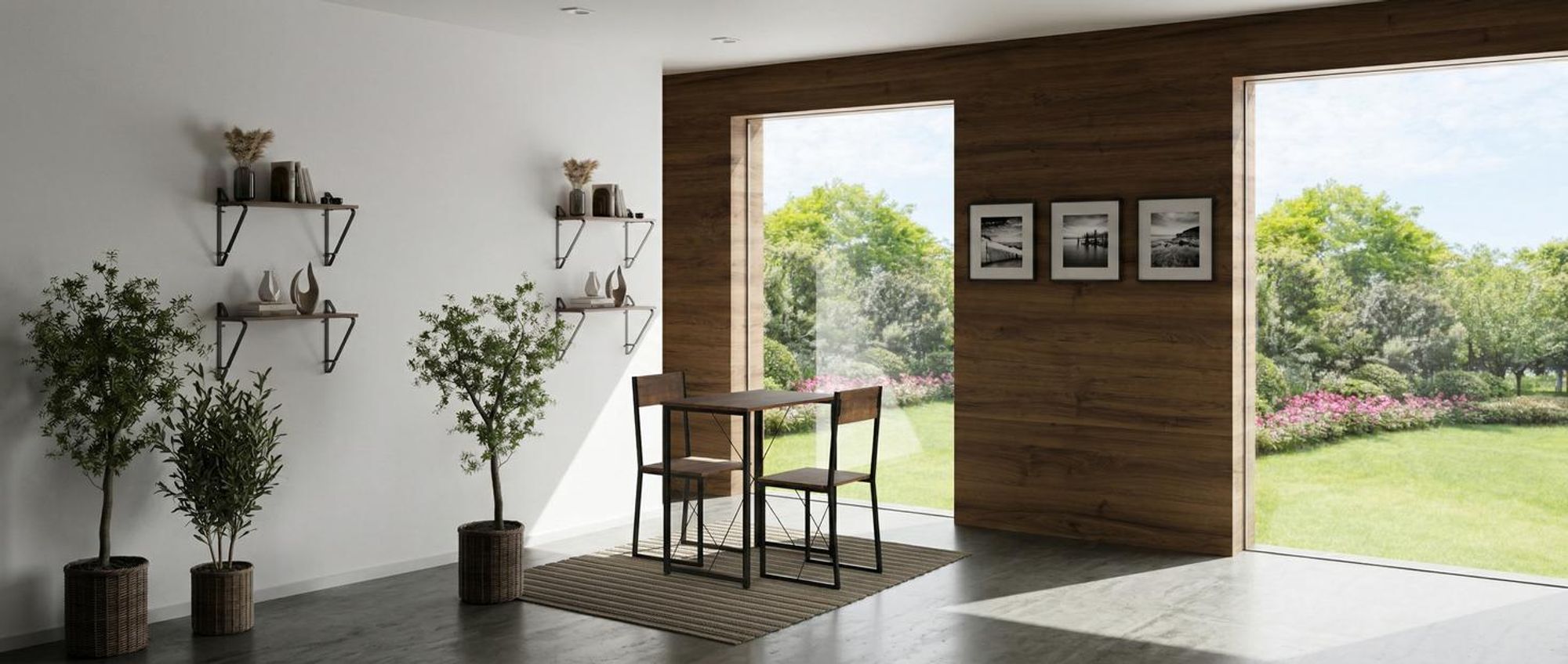 tectake® Sitzgruppe Margate 3-teilig Industrial Style