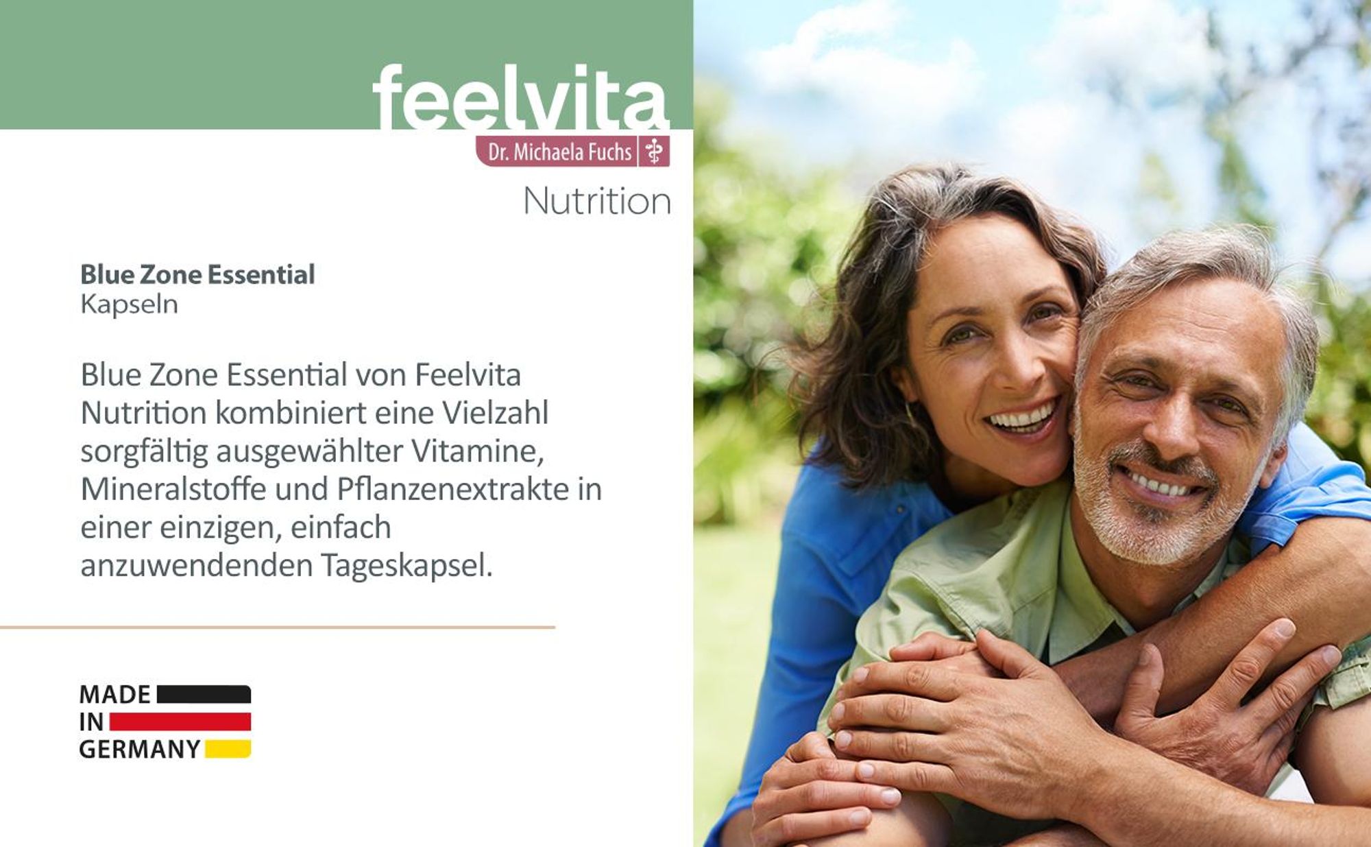 Genius Feelvita Nutrition Blue Zone Essential Kapseln 3-Monatsvorrat (90 Kapseln)