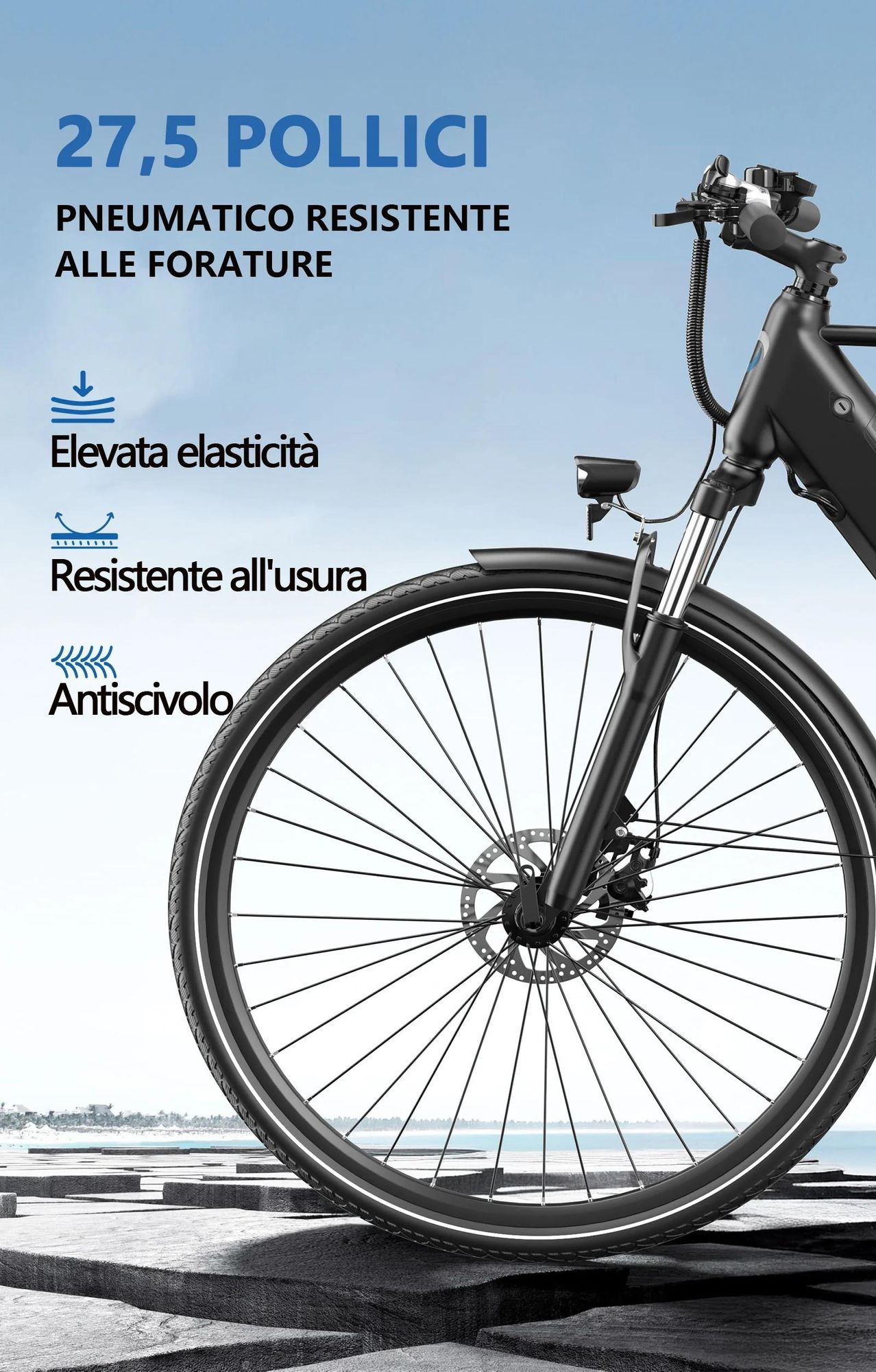 Bicicletta Elettrica Duotts C29 Lite - Motore 250W Batteria 36V13AH Pneumatici Da 27.5" Freni A Disco - Blu Nero