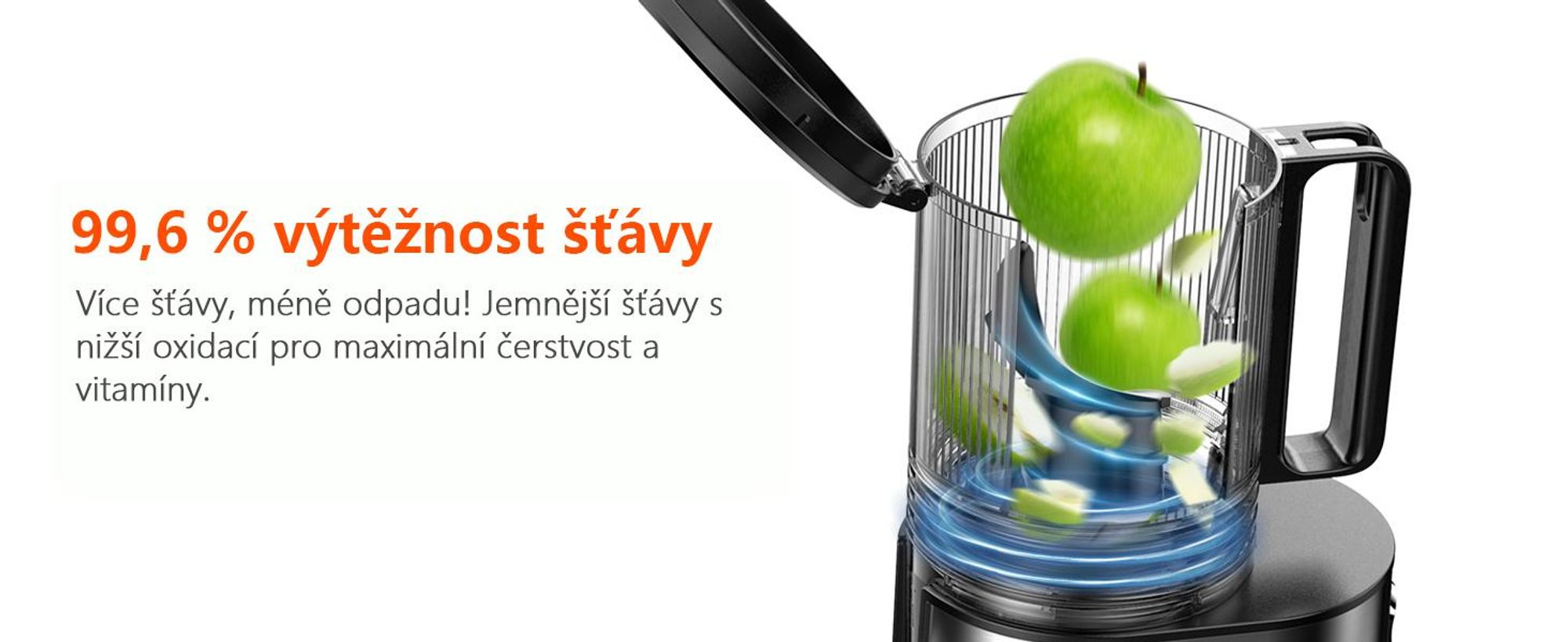 CelerySpec SJ-048-EU-SS Odšťavňovač - Na celou zeleninu a ovoce Příkon 250 W Objem odšťavňovače 1,8 l Materiál bezpečný pro potraviny Nerezová ocel 130 mm Otvor pro podávání Funkce zpětného chodu - stříbrná barva