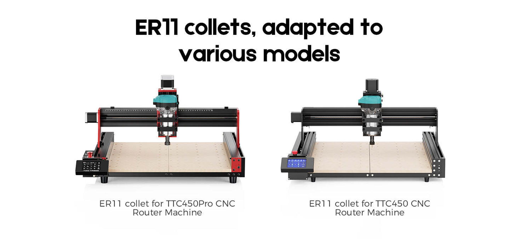 Two Trees - Trimmer Kit – 800W Holzfräser Router Spindel für TTC 450, TTC450 Pro CNC Gräviermäschine