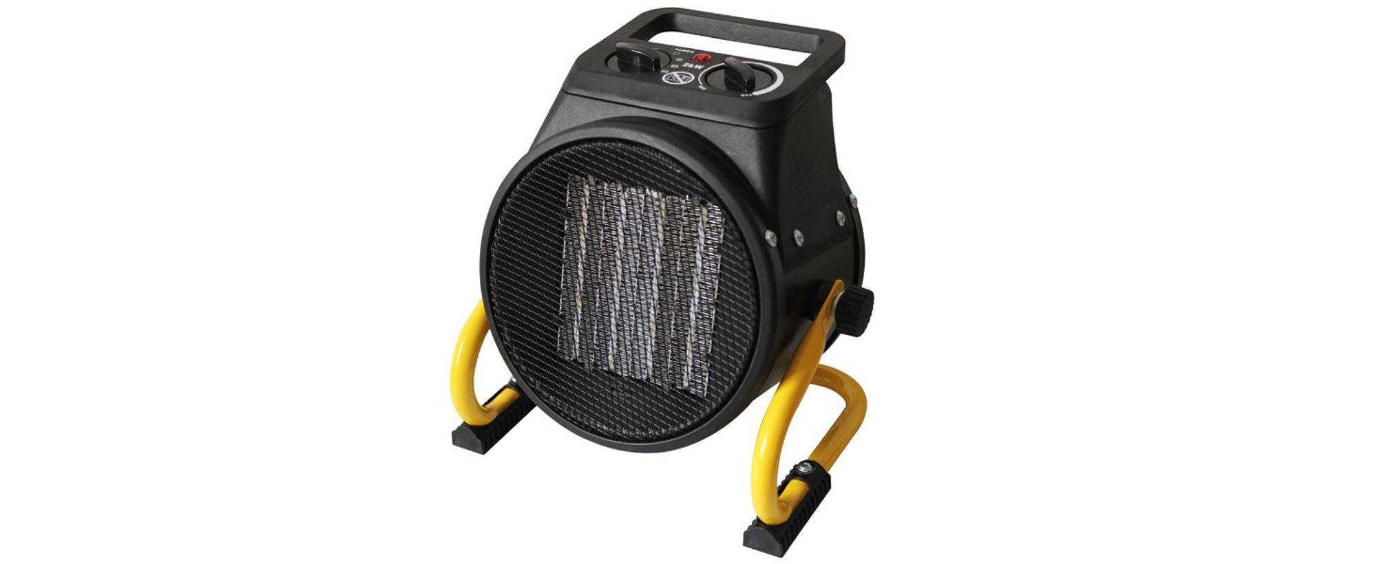 Lehmann Heizlüfter 2000 W mit 3 Heizstufen | mobile Elektro-Heizung mit Thermostat | Keramik Heizstrahler für Werkstatt, Garage, Haus, Baustelle
