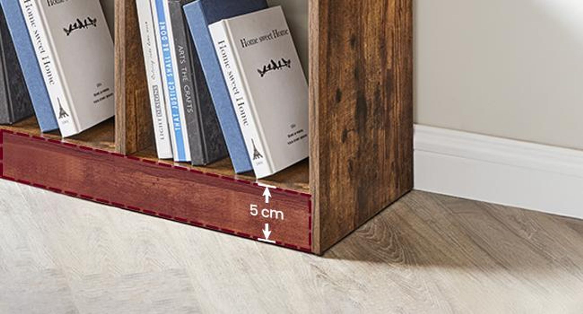 VASAGLE Bücherregal, Würfelregal, aus Holz, als Raumteiler, offenen Fächern