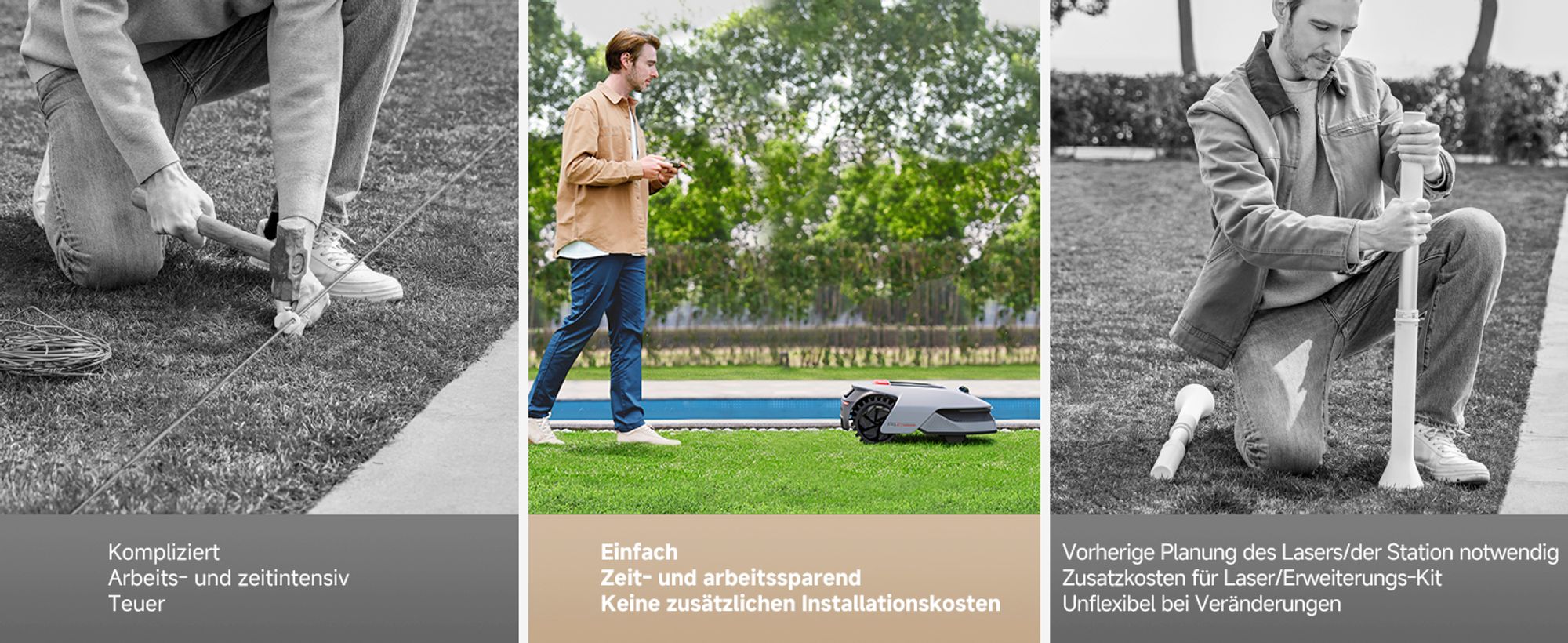 Dreame Intelligenter Mähroboter A1 Pro, Drahtloser Umfang Mähroboter, App-Steuerung, Intuitive Zonenverwaltung, Intelligente Hindernisvermeidung