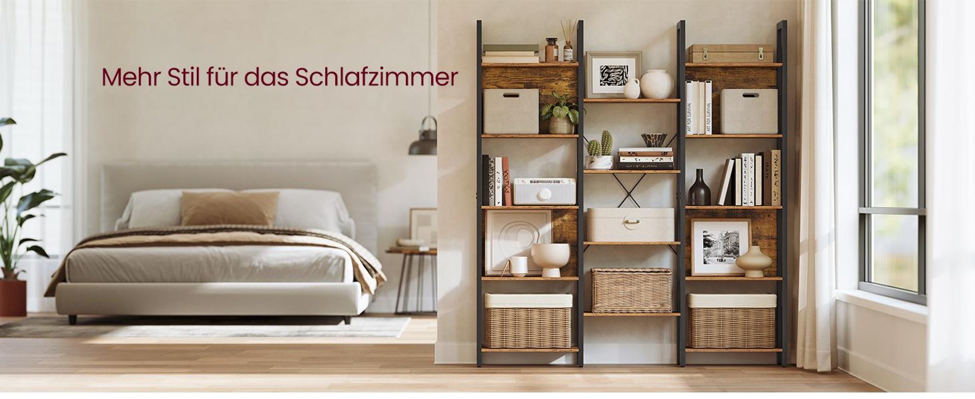 Bücherregal mit 14 Ablagen, Regal mit Metallrahmen, für Wohnzimmer, Arbeitszimmer, Büro, Industrie-Design