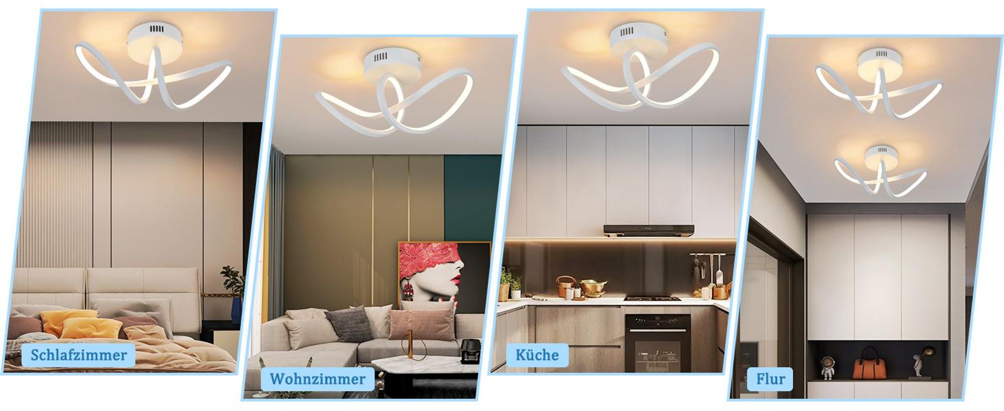ZMH Plafonnier LED 12W Lampe de Plafond Salon Chrome Moderne Lampe de Cuisine Intérieure Blanc Chaud 3000K Éclairage de Plafond pour Chambre