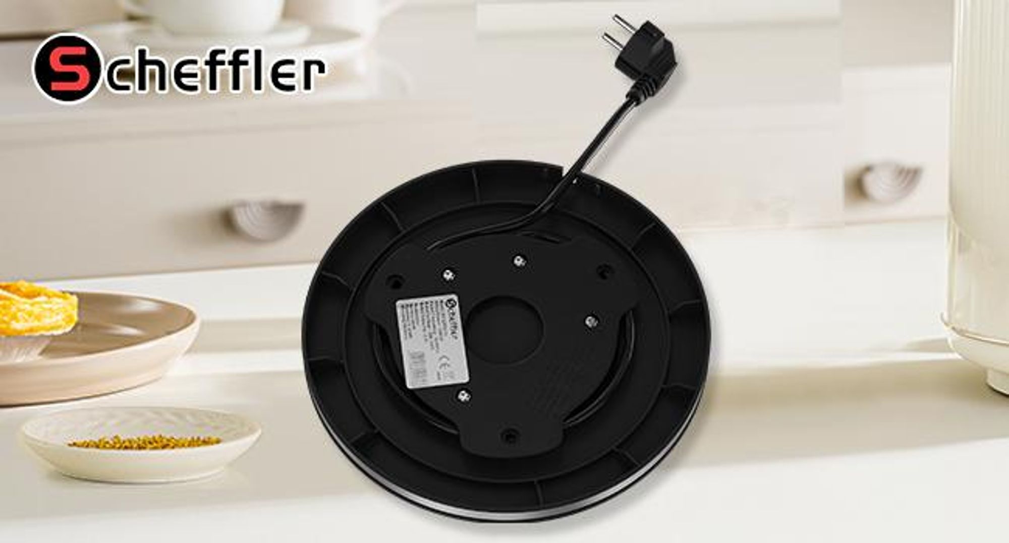 SCHEFFLER Wasserkocher Edelstahl 3,5Liter Teekocher Elektrischer Trockengehschutz Schnellkochfunktion Perfect-pour-Ausgustülle Fester Filter BPA-frei