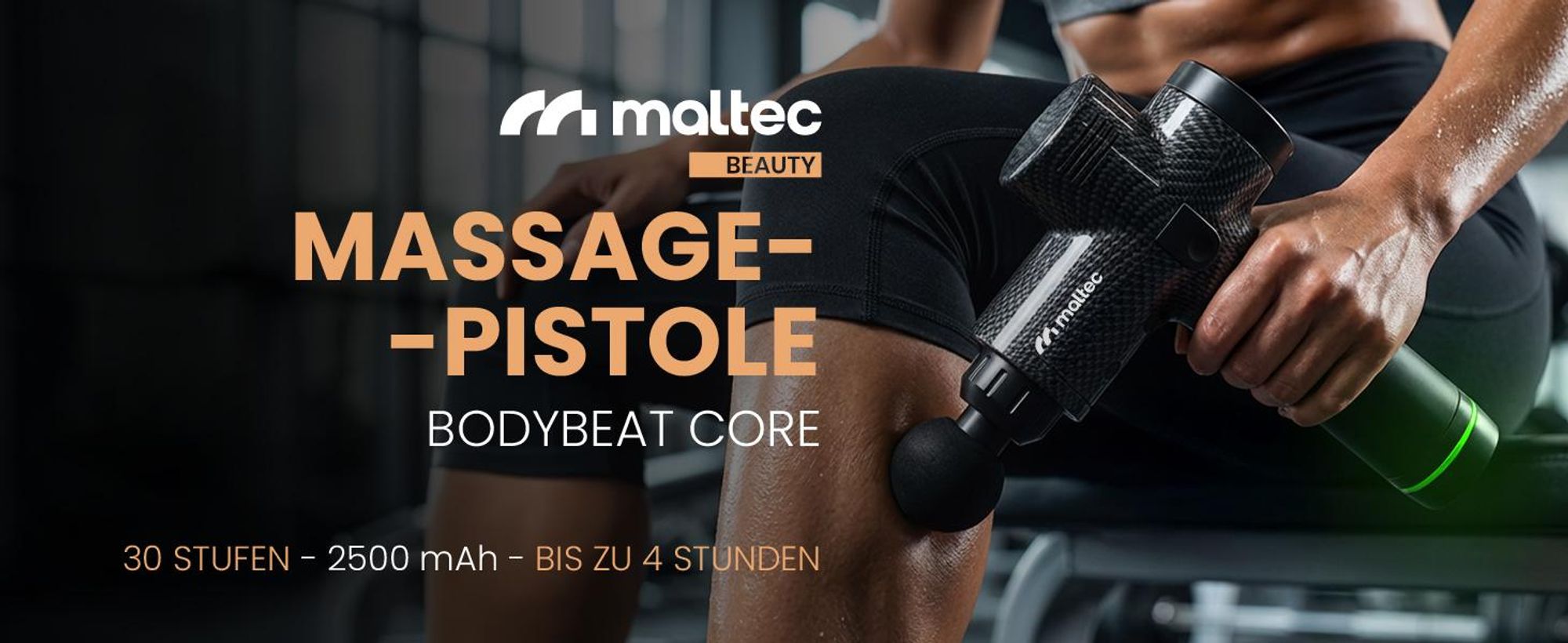 Massagepistole mit 10 Aufsätzen und großem Akku