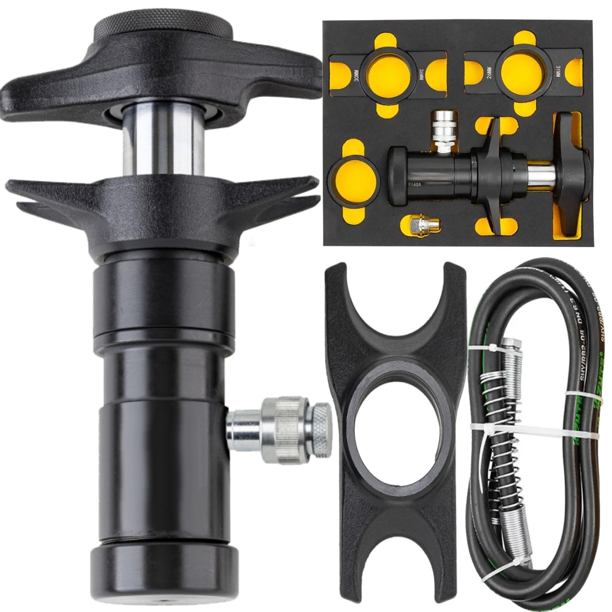 FORSAGE | Hydraulische Abziehvorrichtung, für Kugelzapfen und Gelenke 4.5T, Parallelabzieher, Lagerabzieher Set, Kfz Abzieher Werkzeug, Lagerabzieher