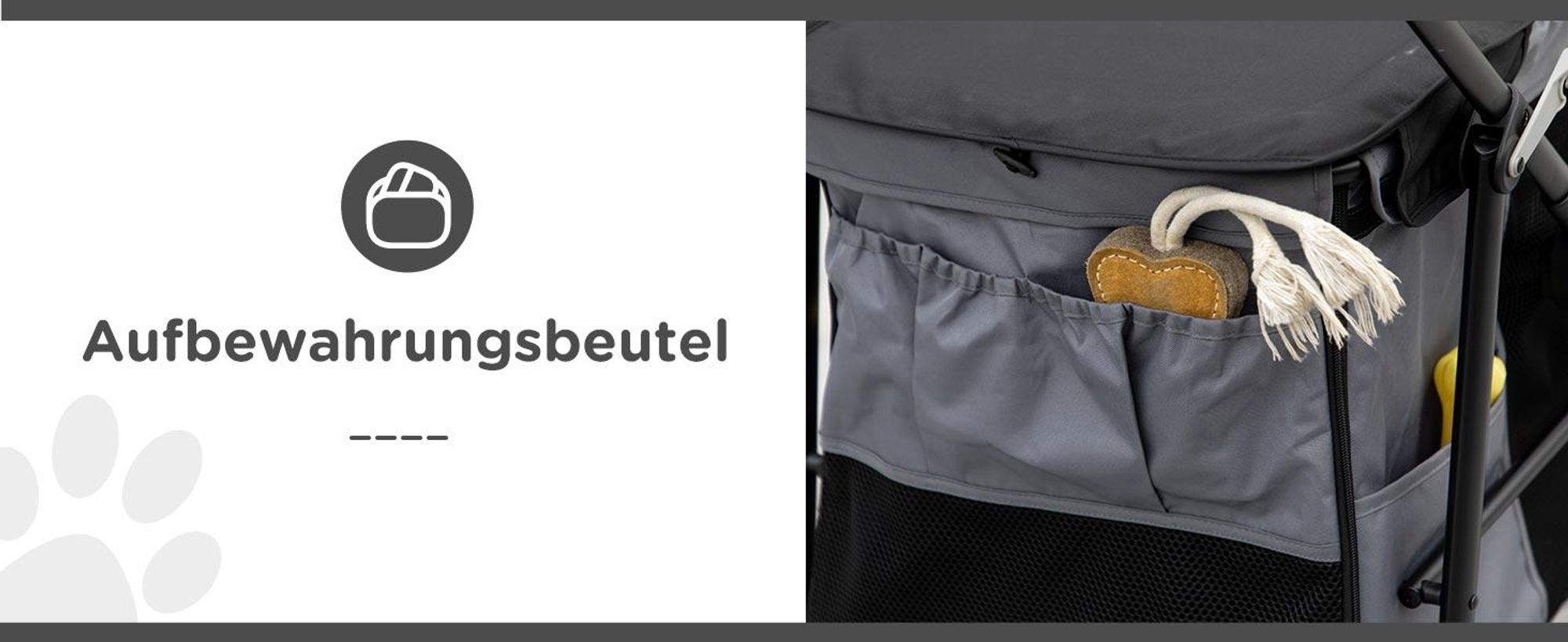 PawHut Hundewagen, Hundetrolley mit Kissen, faltbarer Hundebuggy, Katzenbuggy