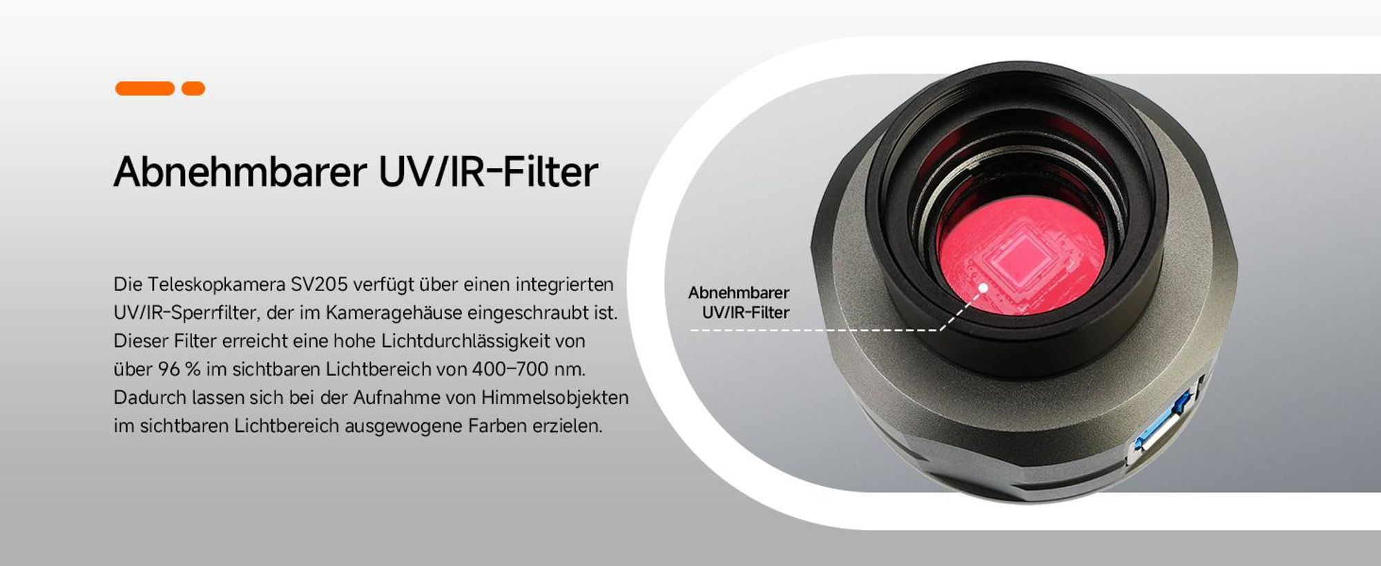 Svbony SV205 Okular Kamera, Teleskop 8MP Elektronisches Okular USB 3,0 CCD Kamera Teleskop 1.25" Astronomie Kamera Digitales Okular für Teleskop Astrofotografie