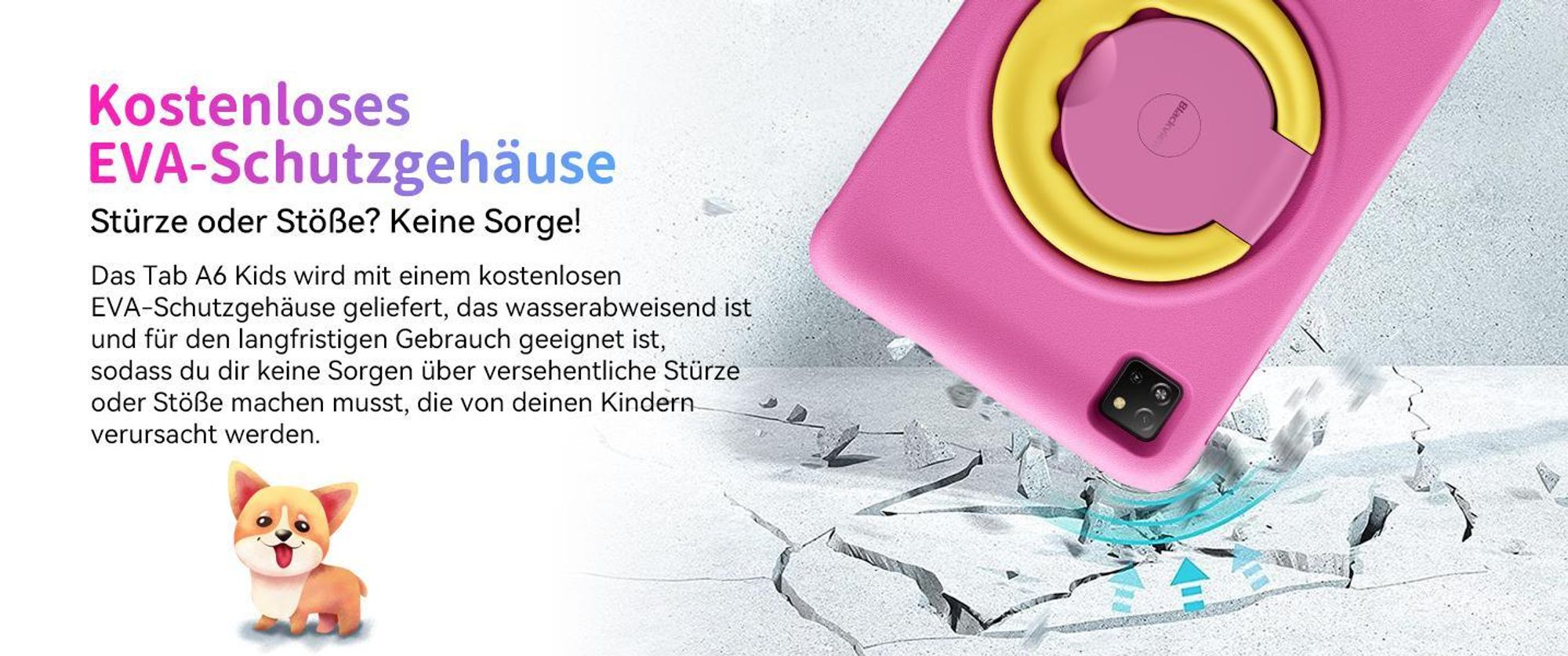 Blackview TabA6Kids 10“ Kinder Tablet, 1280*800, 12+128GB(1TB TF), WiFi 6, Octa Core Tablet für Kinder, Widevine L1, 5100mAh, BT 5.2, Elternkontrolle