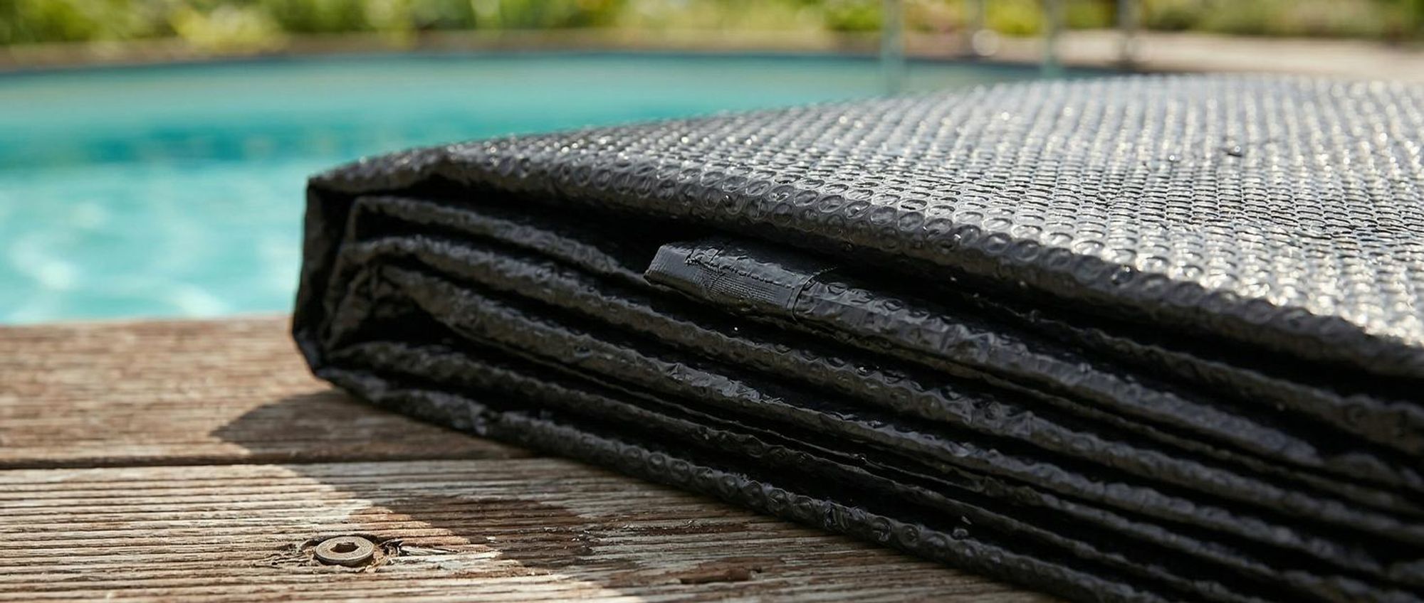 tectake® Pool-Solarfolie rechteckig und selbstschwimmend 366 x 732 cm