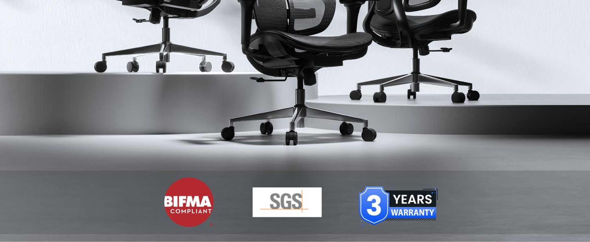 FLEXISPOT Sentinel Ergonomischer Bürostuhl mit Dual-Wing-Lendenstütze, 3D-Kopfstütze & Armlehnen, Fußstütze, Verstellbare Sitztiefe (Schwarz)