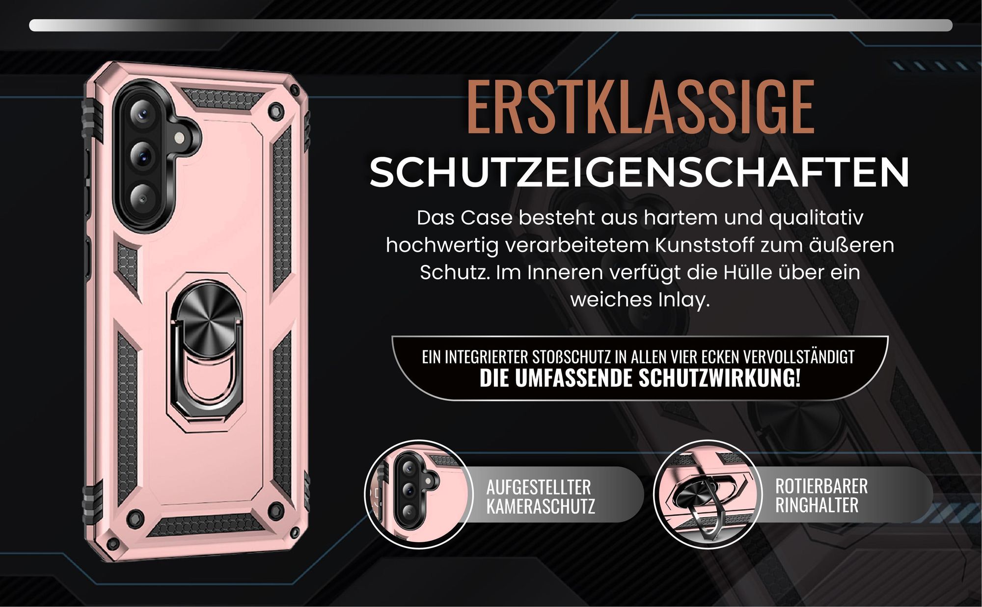Handycase in Rosegold für Samsung Galaxy A56 5G mit Kameraschutz