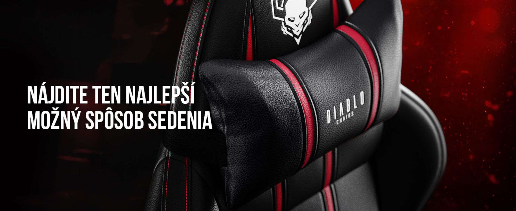 Diablo X-One 2.0 Herné kreslo Kancelárske kreslo Nastaviteľné opierky rúk Ergonomický dizajn Krčný/bederný vankúš King Size Čierno-červené