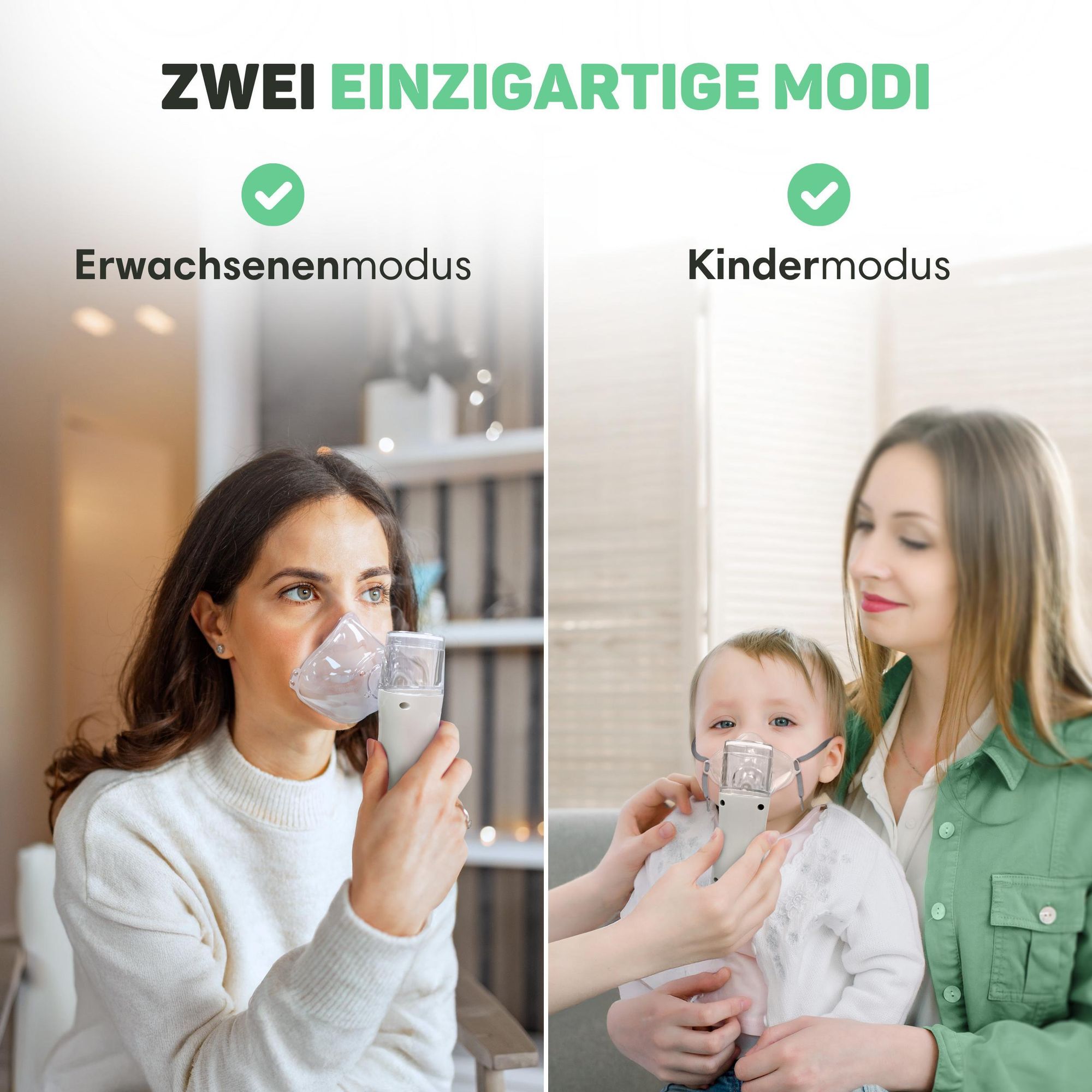 Vulpes Goods Tragbarer Inhalator-Vernebler, wiederaufladbarer leiser Vernebler, tragbare Mini-Inhalatoren, tragbarer Luftbefeuchter für Atemprobleme bei Kindern und Erwachsenen, Inkl. 3 Mundstücke und Reisetasche