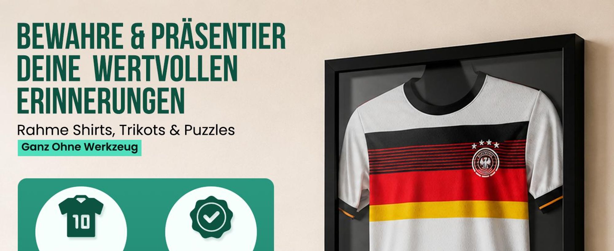 Avalo Objektrahmen - 3D Bilderrahmen 60 × 80 cm mit Plexiglas und UV Schutz für Sport Erinnerungsstücke | Trikotrahmen mit robustem MDF Rahmen für Mehrzweckverwendung