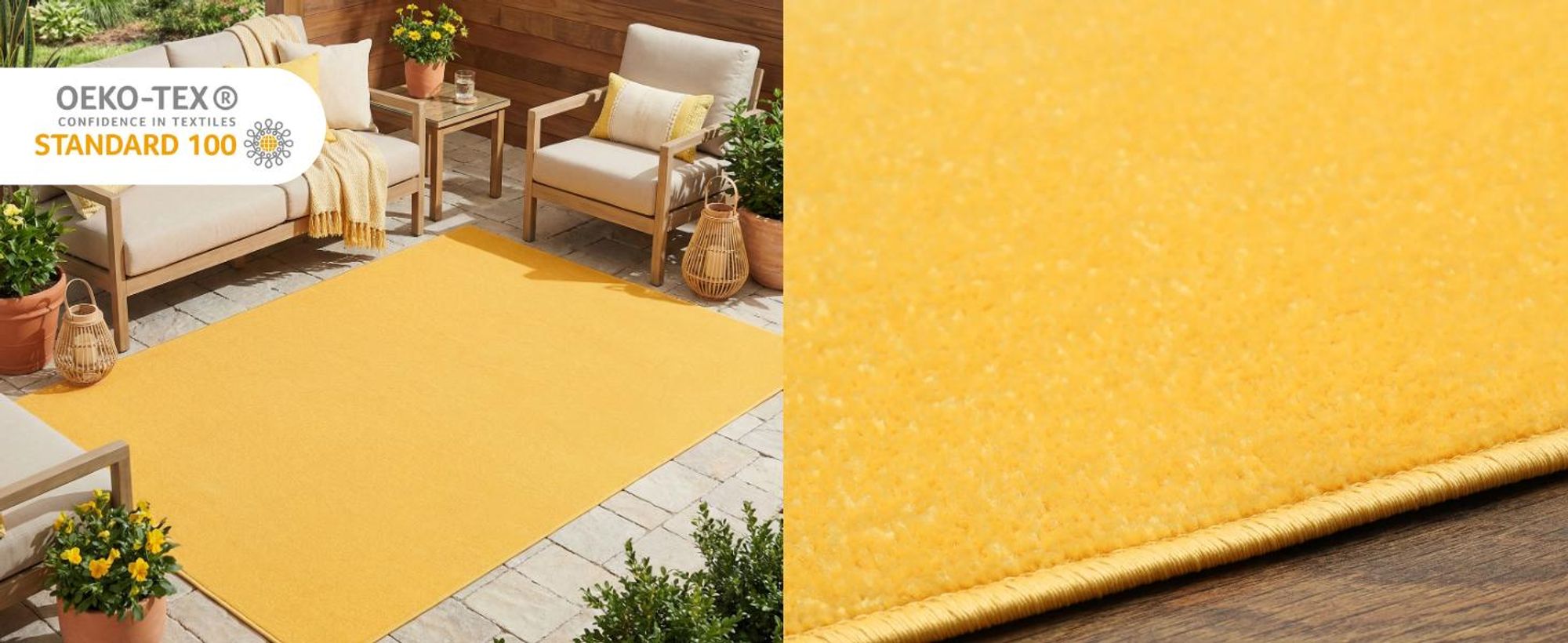 Tapiso Outdoor Teppich MONO Modern Beige Indoor/Outdoor  180 x 250 cm