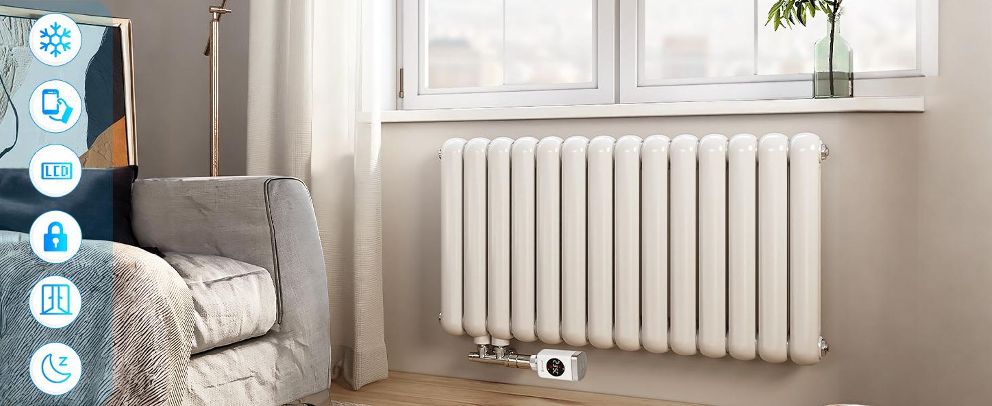 Salcar Smart Home Heizkörperthermostat WIFI Heizungsthermostat Lcd Thermostat Heizkörper