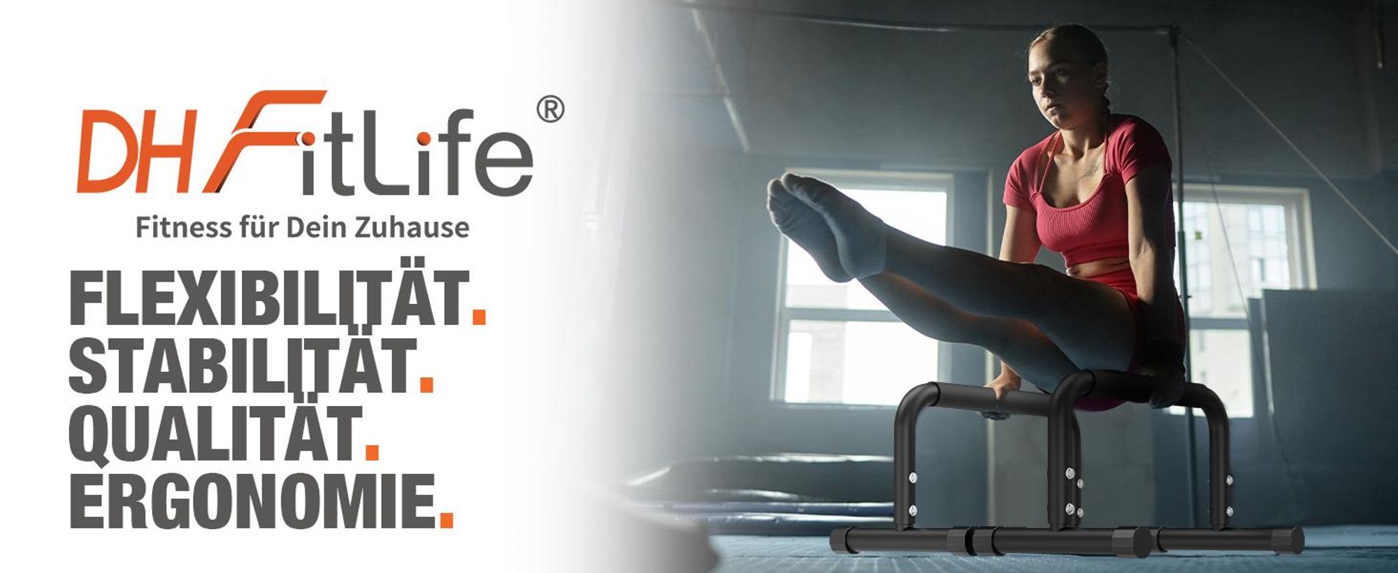 DH FitLife Verstellbare Parallettes (30-35 cm) – 2-stufige Liegestützgriffe & Dip Stangen – 200 kg Belastbarkeit – Indoor & Outdoor