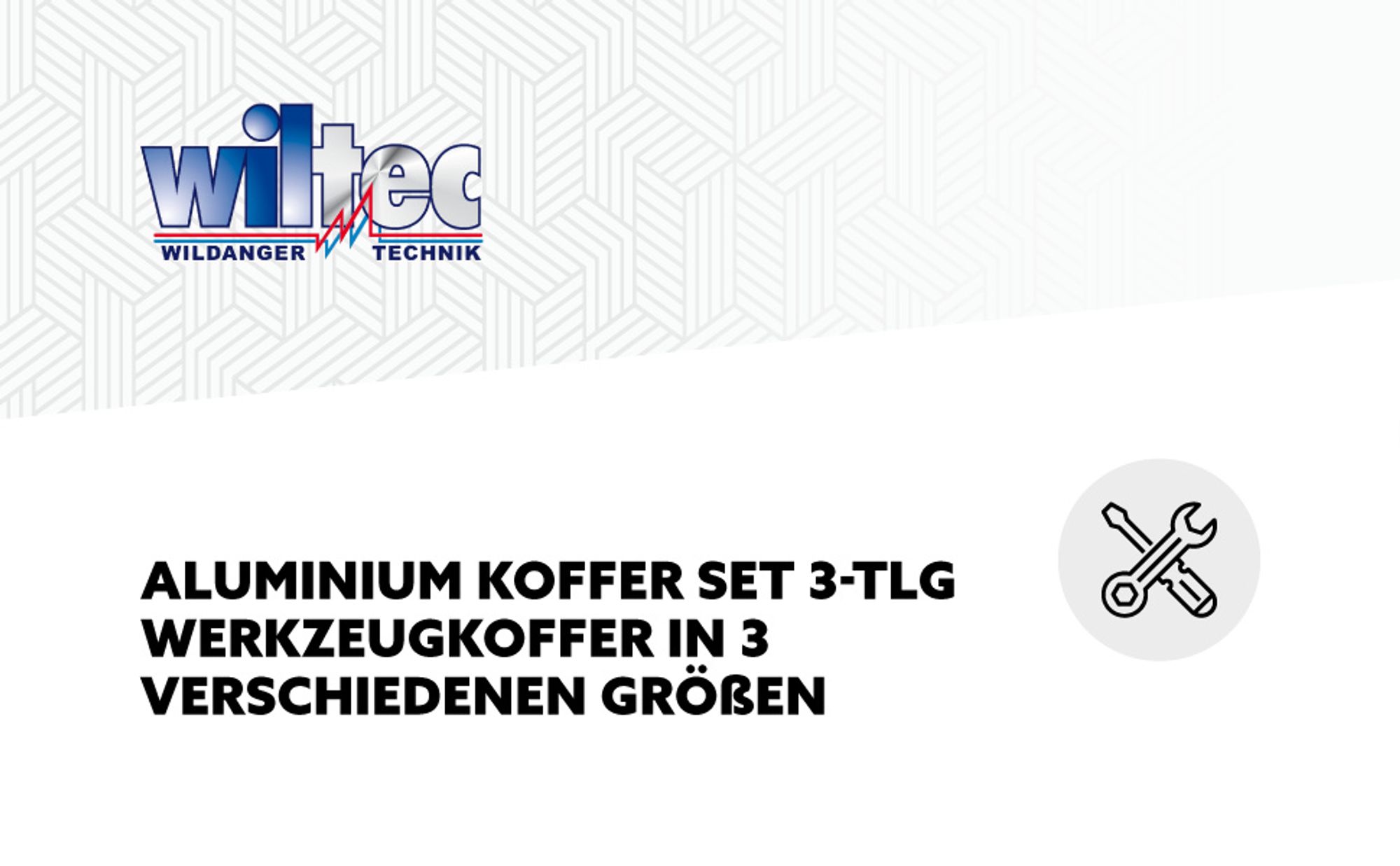 Wiltec Alu Koffer Set 3-tlg., verschiedene Größen, Alubox abschließbar für Aufbewahrung und Transport von Werkzeug, Dokumenten usw., mit Griff und Tragegurt