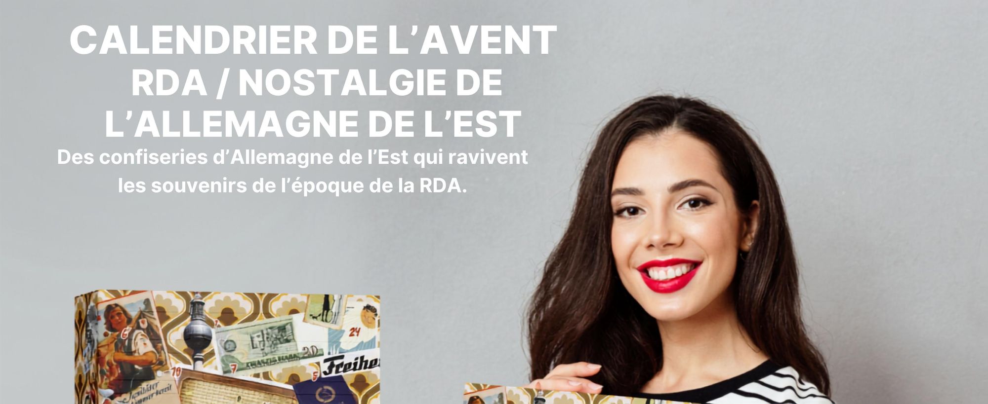 BOXILAND® Ostalgie RDA calendrier avent 2026, 24 bonbons RDA, classiques