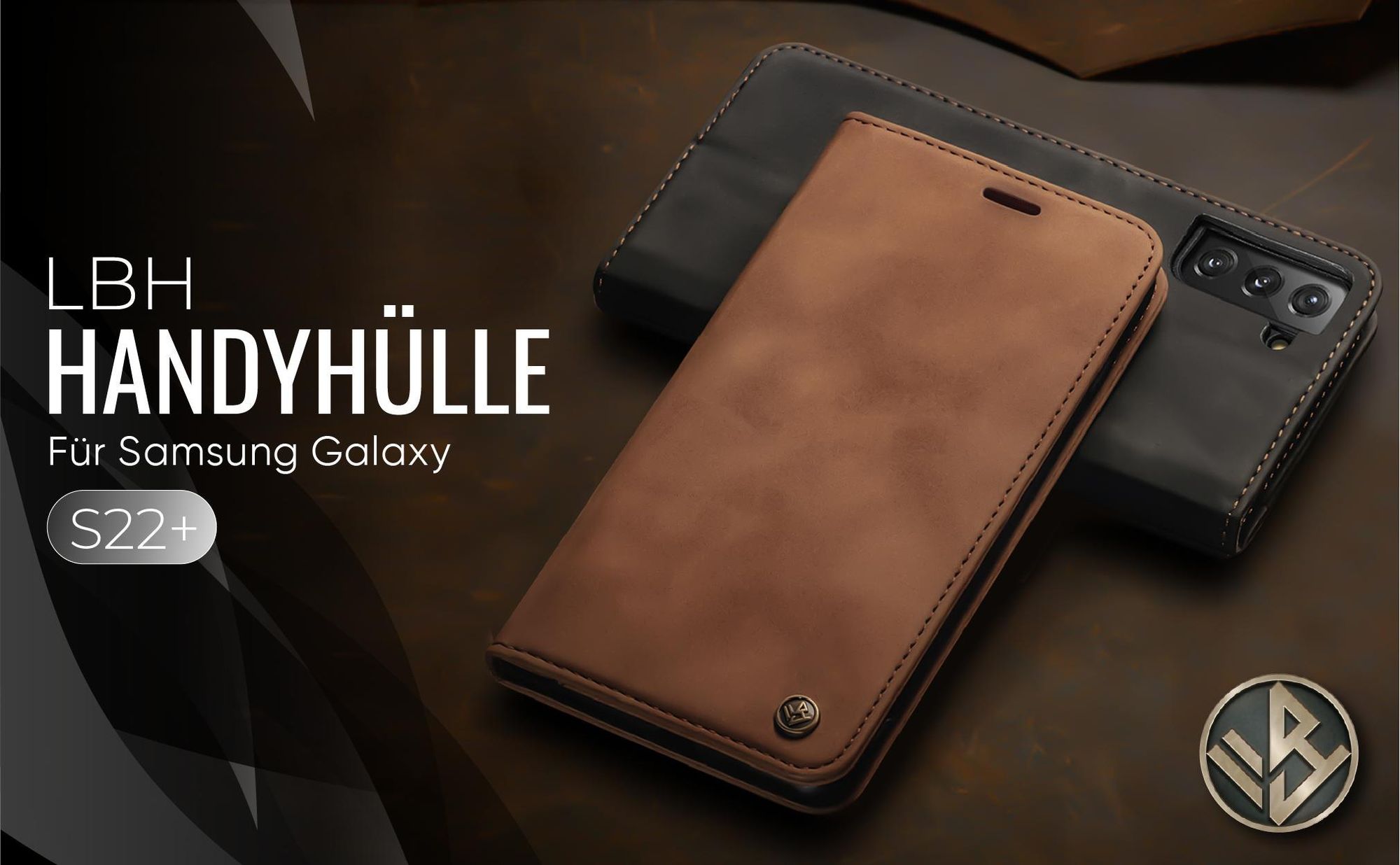 Hochwertige Klapphülle für Samsung Galaxy S22+ im klassischen Design