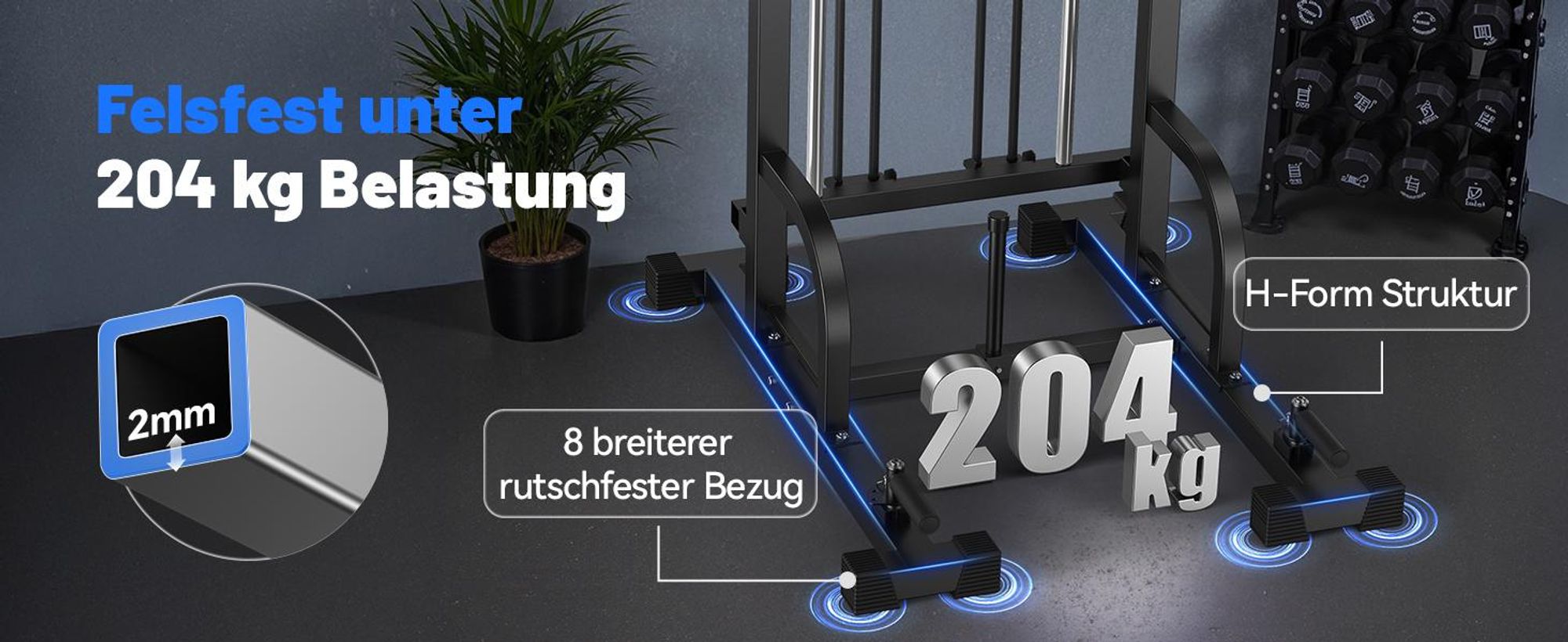 Sportsroyals Power Tower, Dip-Station, Klimmzugstange für das Krafttrainingsgerät im Heim-Fitnessstudio, 204 kg