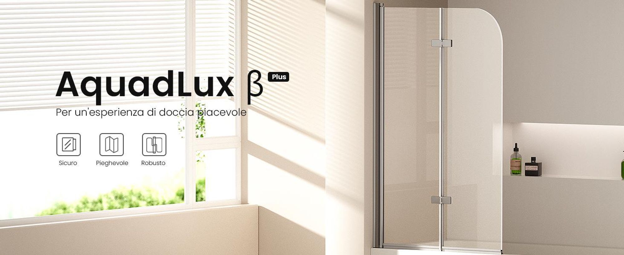 Schermo pieghevole per box doccia EMKE 110 x 140 cm vetro di sicurezza ESG nano-rivestito schermo doccia a doppia porta pieghevole in vetro per vasche da bagno