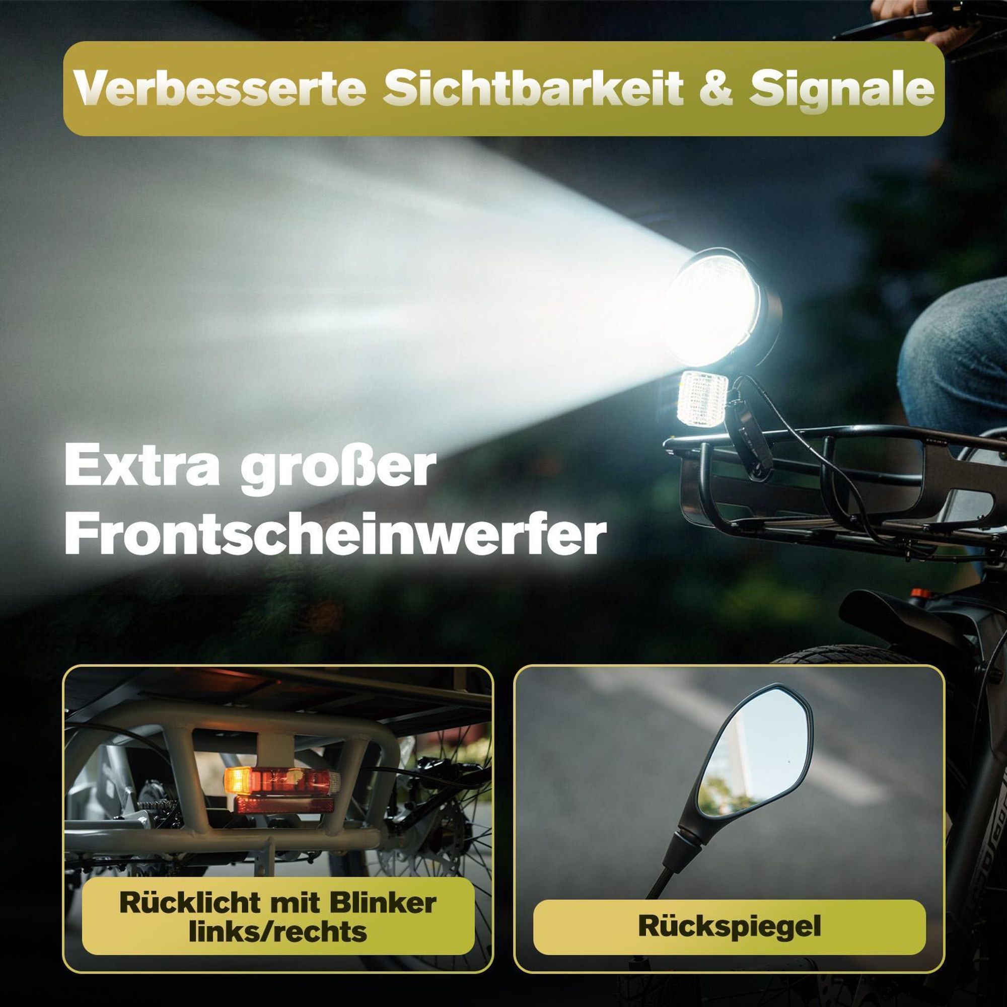 Elektrofahrrad FAFREES F20 Mate II - Motor 250W Akku 48V25AH 20" Reifen Hydraulische Scheibenbremse - Olivgrün