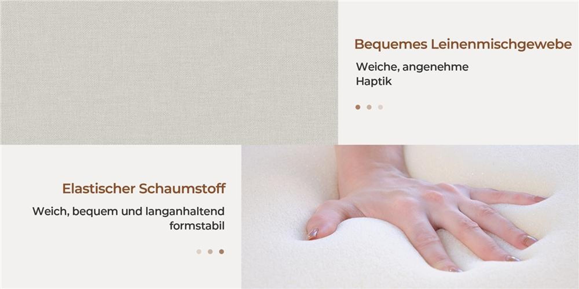 Yaheetech Polsterbett Doppelbett 140x200cm, Bettgestell mit höhenverstellbarem Kopfteil, Bettrahmen mit Lattenrost, Beige