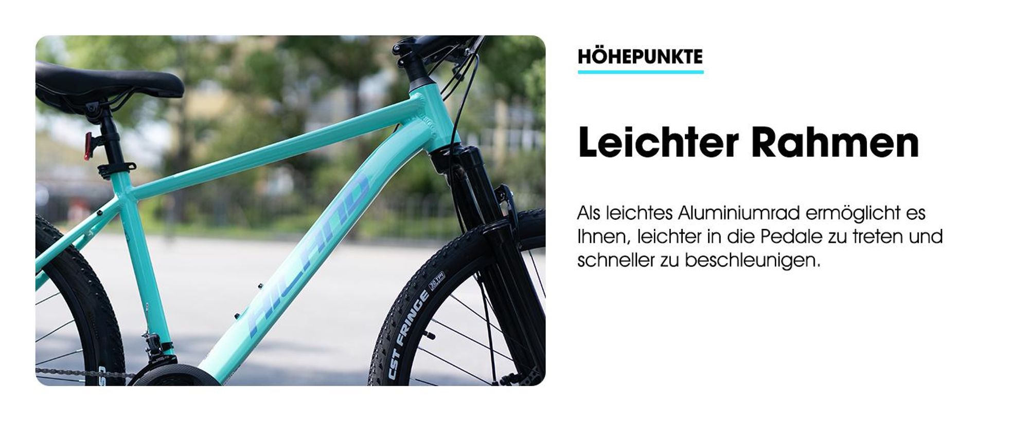 Hiland 26 Zoll Mountainbike, Herren und Damen 21 Gang MTB mit Aluminiumrahmen, Doppelscheibenbremsen, chutzblech und gefederter Vordergabel