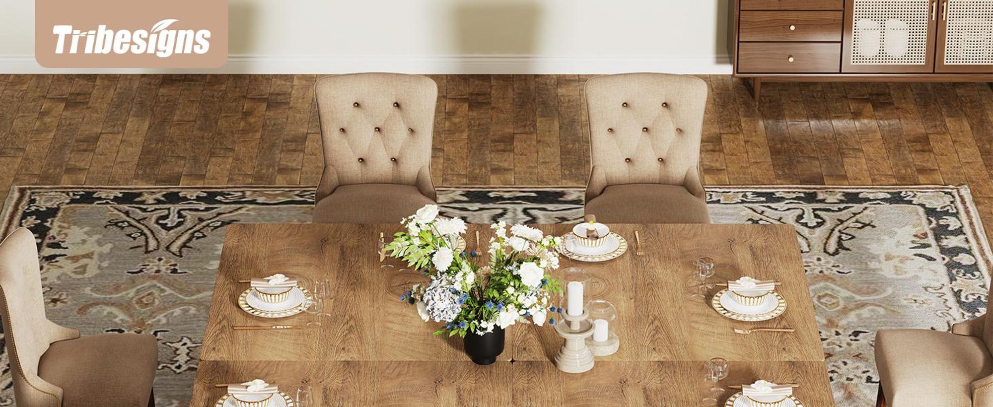Tribesigns Quadratischer Esstisch für 2 Personen, 80 cm moderner Esstisch mit Metallgestell, Industriestil, Küchentisch für Esszimmer, Natur & Schwarz