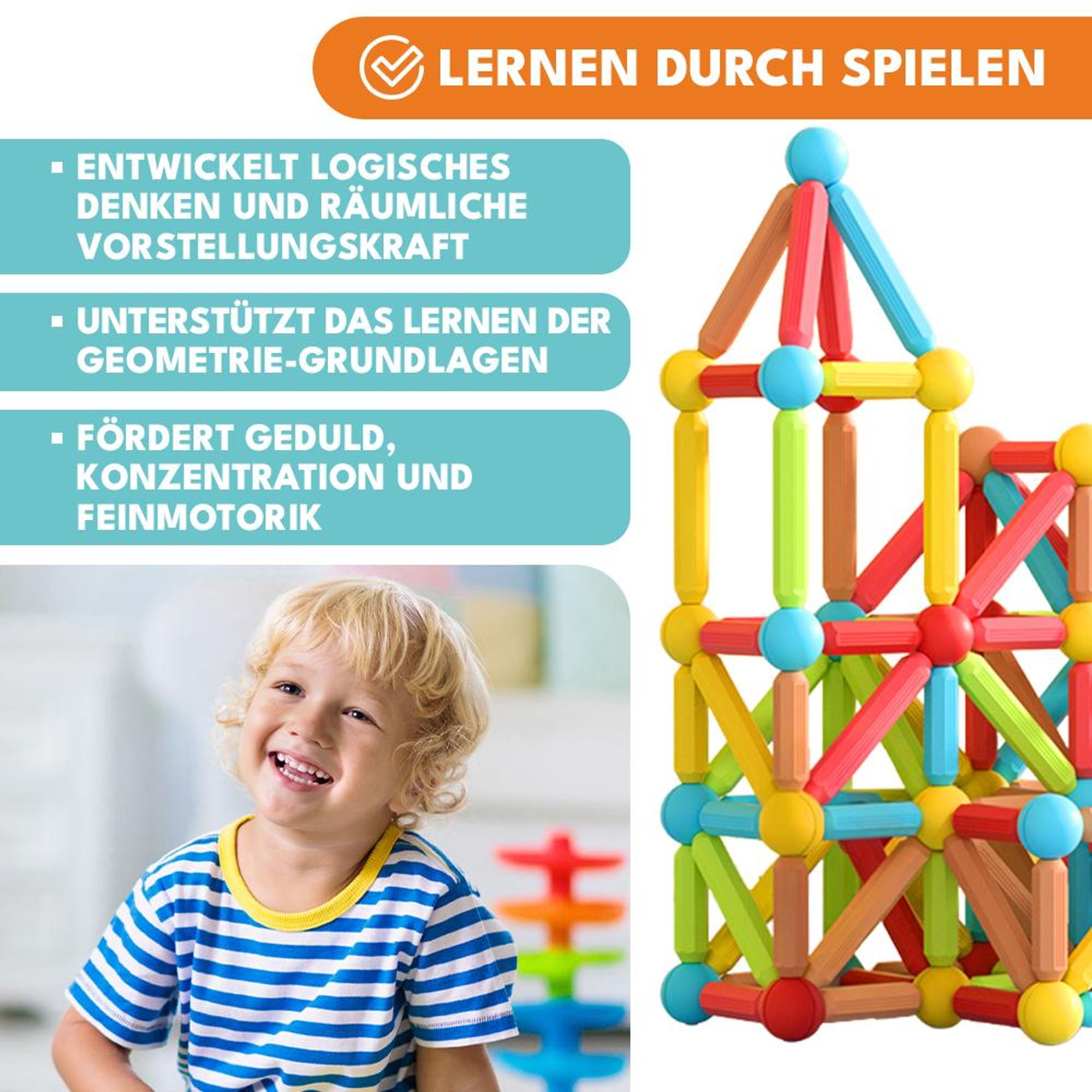 KRUMAD Ferngesteuertes Auto für Kinder – RC Off-Road Auto 3,7V mit 2x 500mAh Akku, 21,5x12,5x11 cm – Elektro Kinderauto mit Fernsteuerung