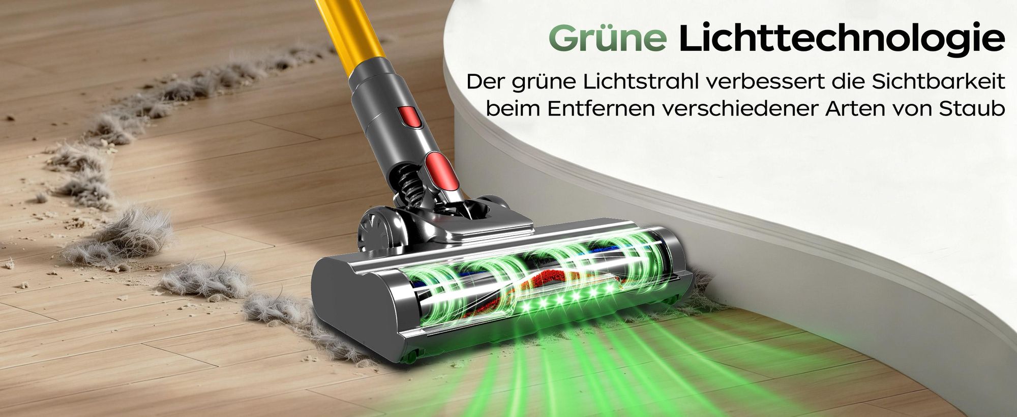 Adormii Akku Staubsauger,50000Pa Staubsauger Kabellos 60 min,Staubsauger 5-in-1 Filtersystem,Handstaubsauger1.6L,für Teppich/Tierhaare