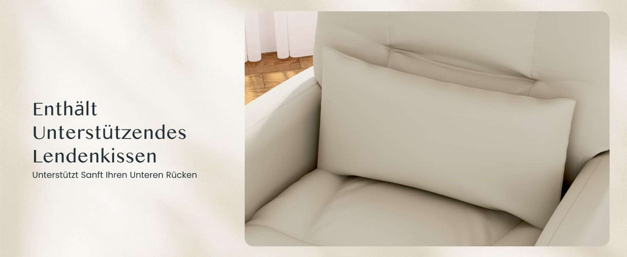 FLEXISPOT 3-in-1 Ergonomischer Bürostuhl mit 165° Liegefunktion, Ausziehbarer Fußstütze, Dickem Komfortpolster und Höhenverstellung (Beige)
