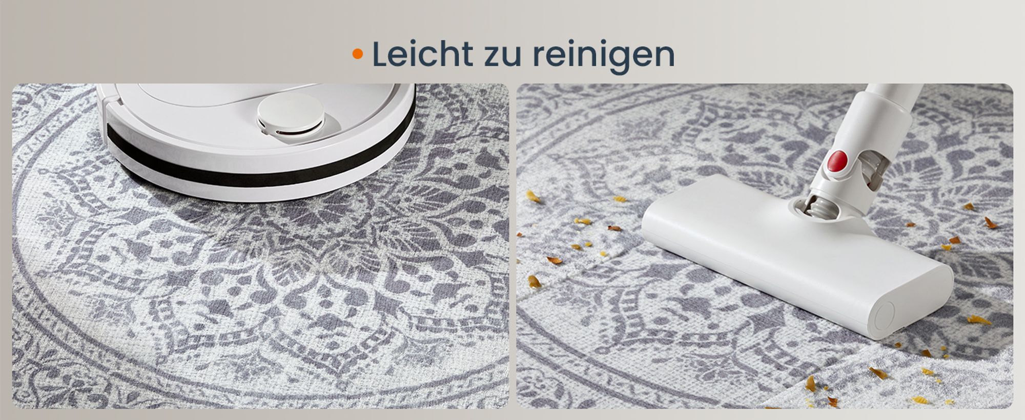 SONGMICS HOME Teppich rund, 120 cm d, Wohnzimmerteppich, rutschfester Teppich, flauschig, Dekoration, für Wohnzimmer, Schlafzimmer, maschinenwaschbar