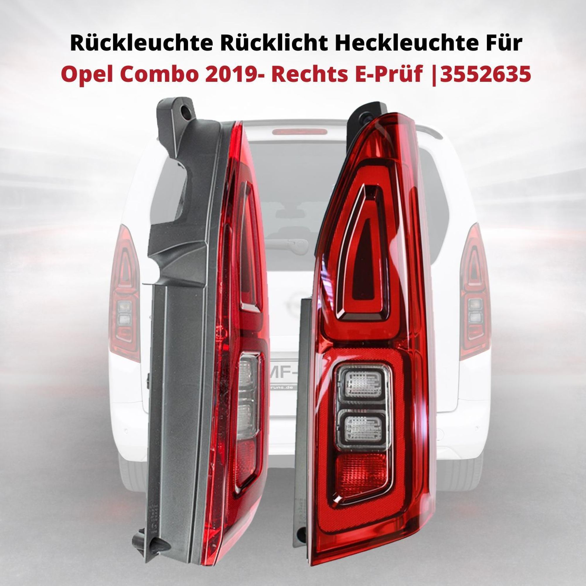 Rückleuchte Rücklicht Heckleuchte Für Opel Combo 2019- Rechts E-Prüf |3552635