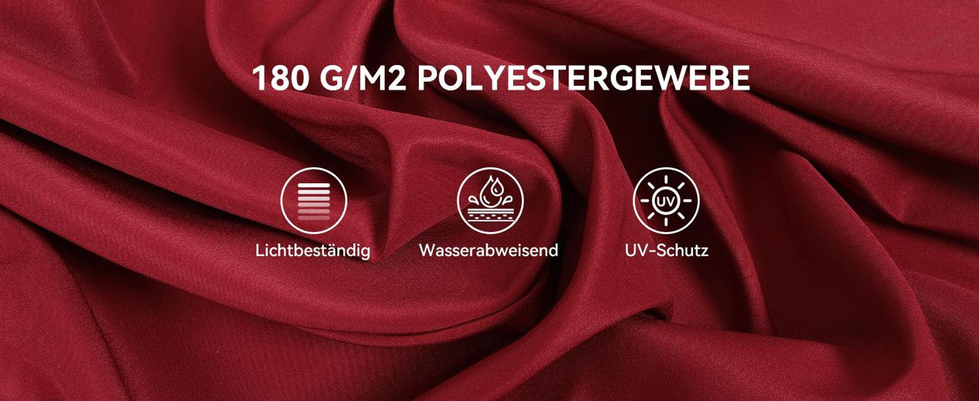 Puluomis Sonnenschirm Balkonschirm Strandschirm Marktschirm Ø290cm Neigbar Gartenschirm Terrassenschirm Sonnenschutz Rot