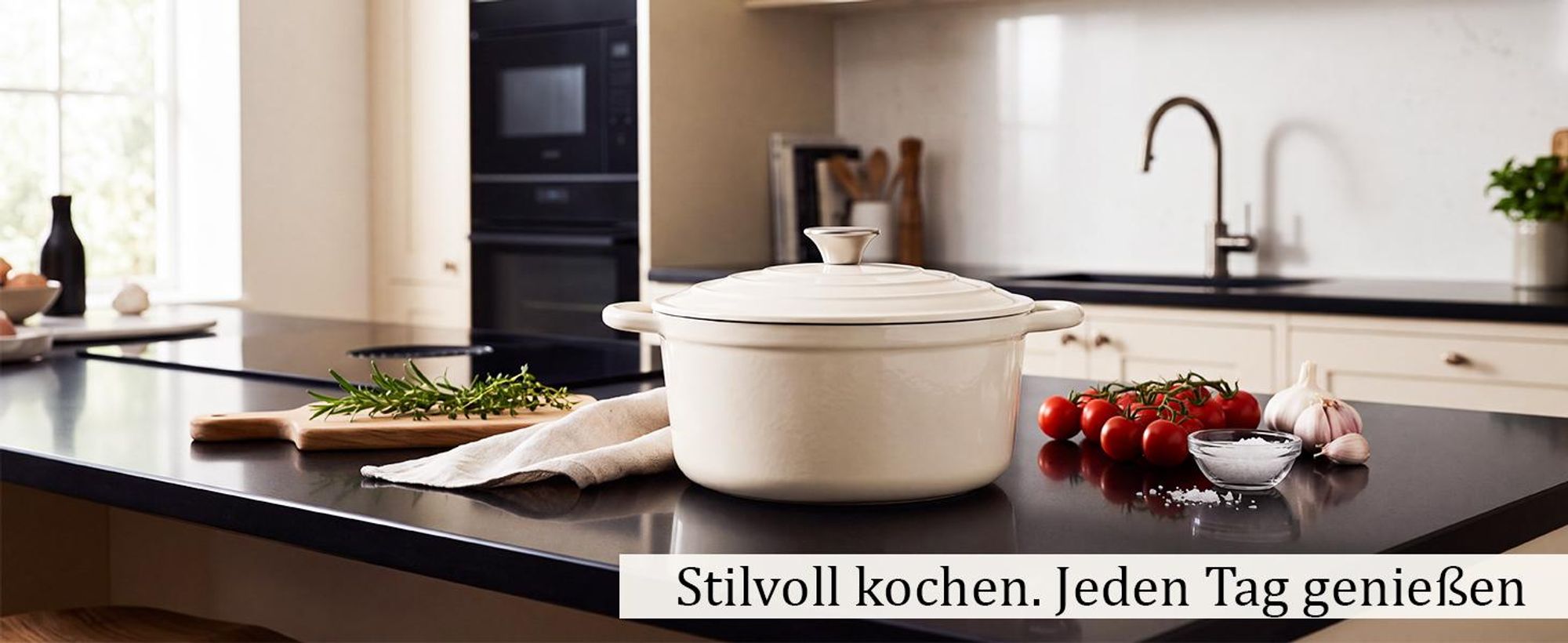Gusseisen Topf Brot Backen- Hochwertiger Emaillierter Topf 26cm - Idealer gusseiserner Brottopf zum Backen, Gusseisentopf mit Deckel