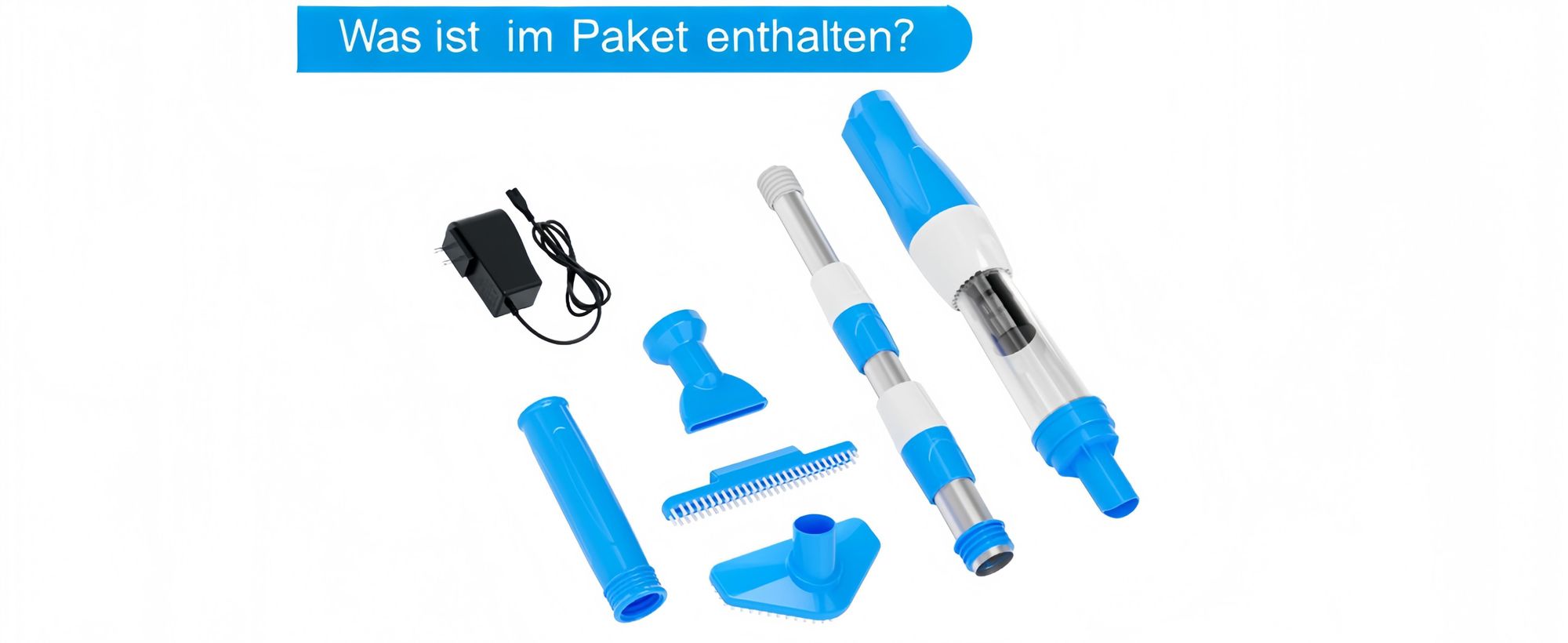 3-in-1 Kabelloser Poolstaubsauger | Wiederaufladbares Pool-Staubsauger-Set | Mit Filterelement Sonstiges Poolzubehör,für Sand und Schmutz,0.23l,Blau