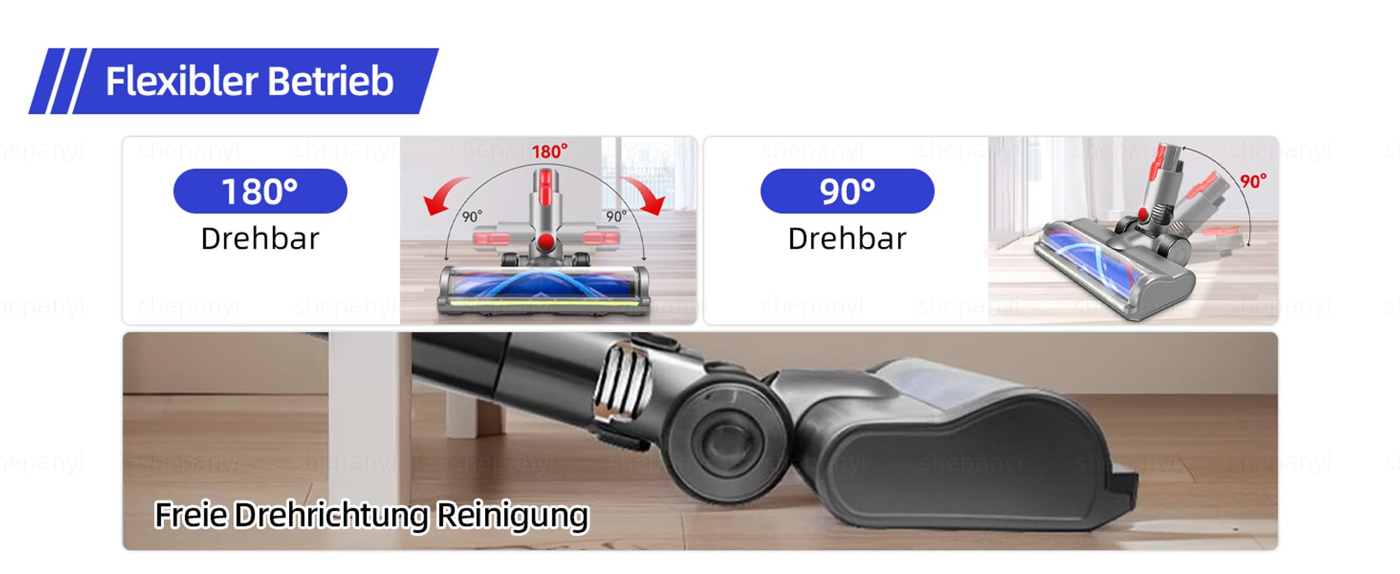 Bürste für Dyson V7 V8 V10 V11 V15 Staubsauger, Kopf-Ersatzteile mit grünen LED,Turbinenbürstenaufsatz für Teppiche, Hartholzböden und Fliesen