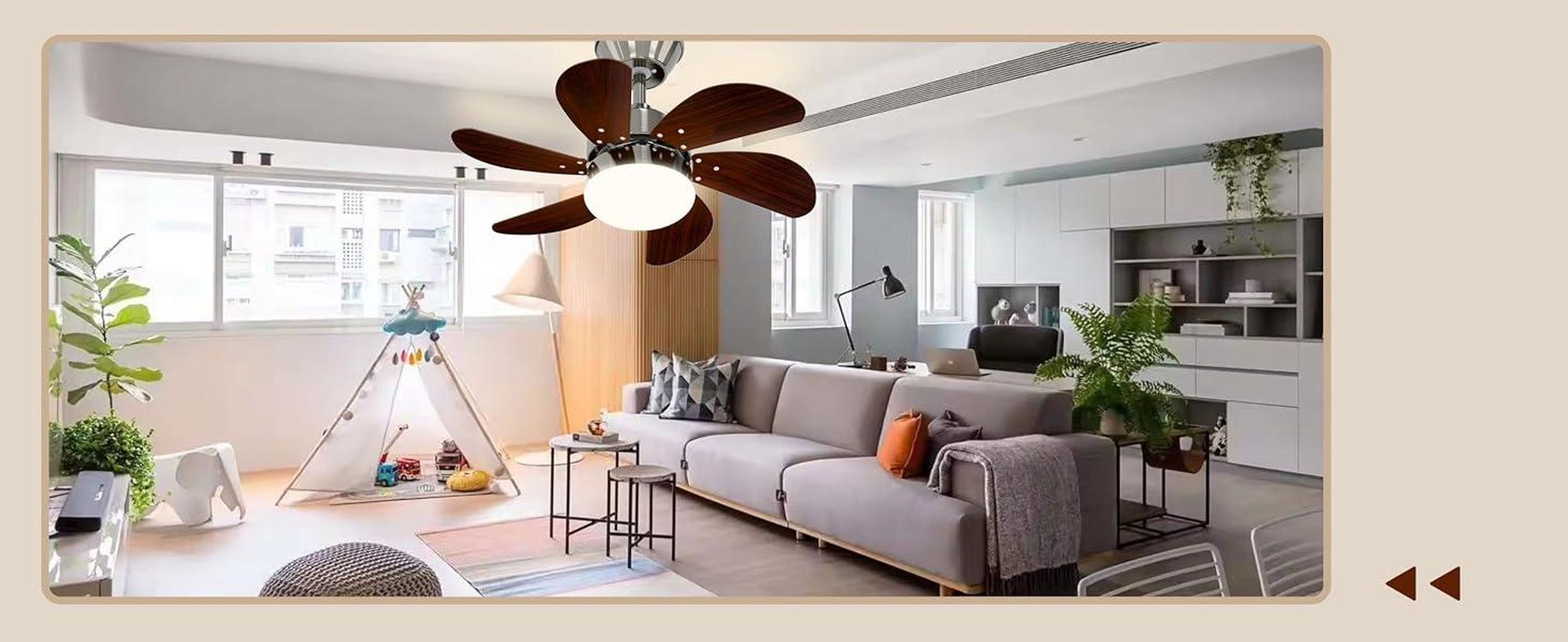 ZMH Deckenventilator Mit Beleuchtung Fernbedienung Leise Deckenlampe Wohnzimmer 6 Flügeln Ø75cm Ventilator Timing Deckenleuchte Fan LED Lichtquelle