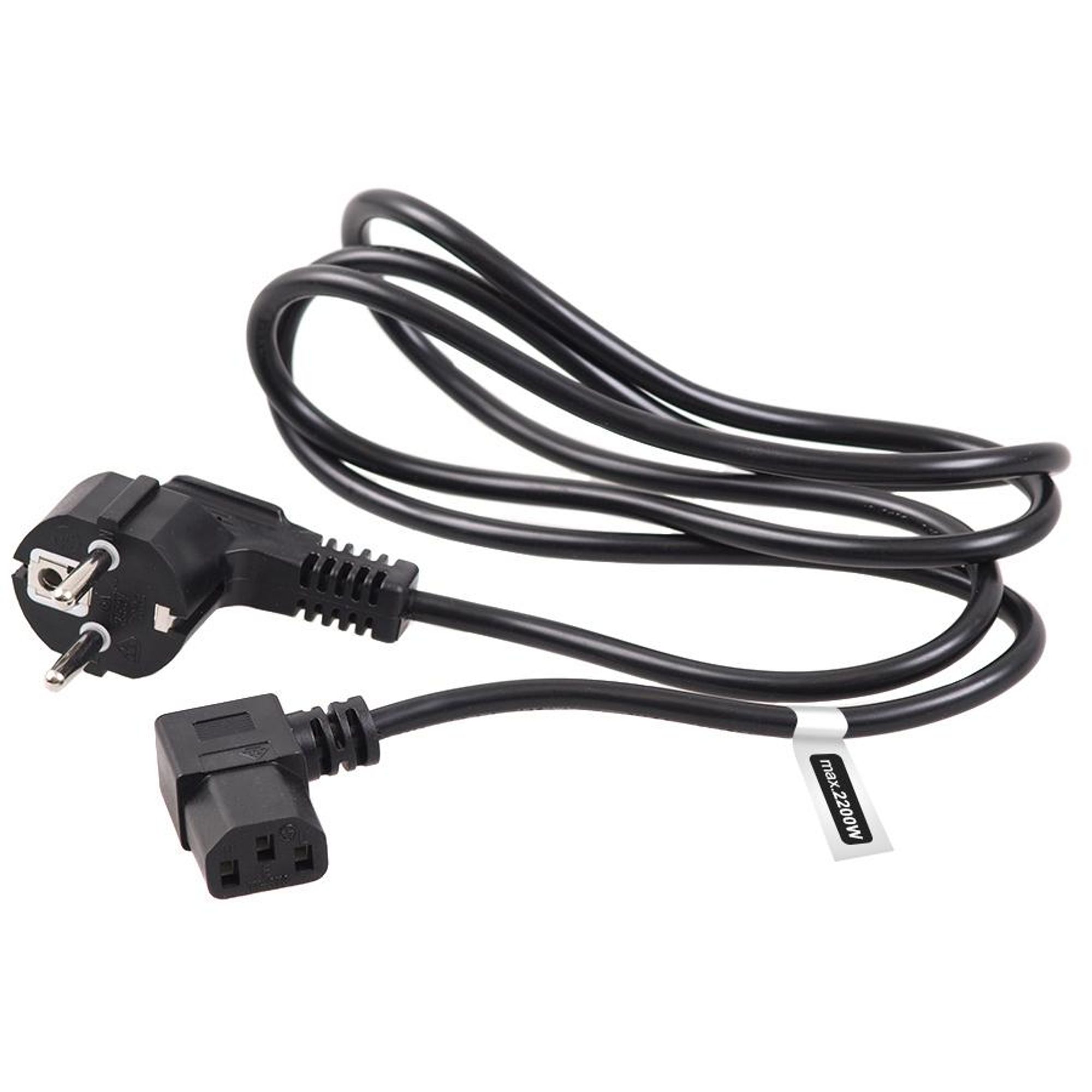 Winkel Stromkabel Netzkabel PC Kaltgerät Stecker EU Schuko 1,5m 3 PIN