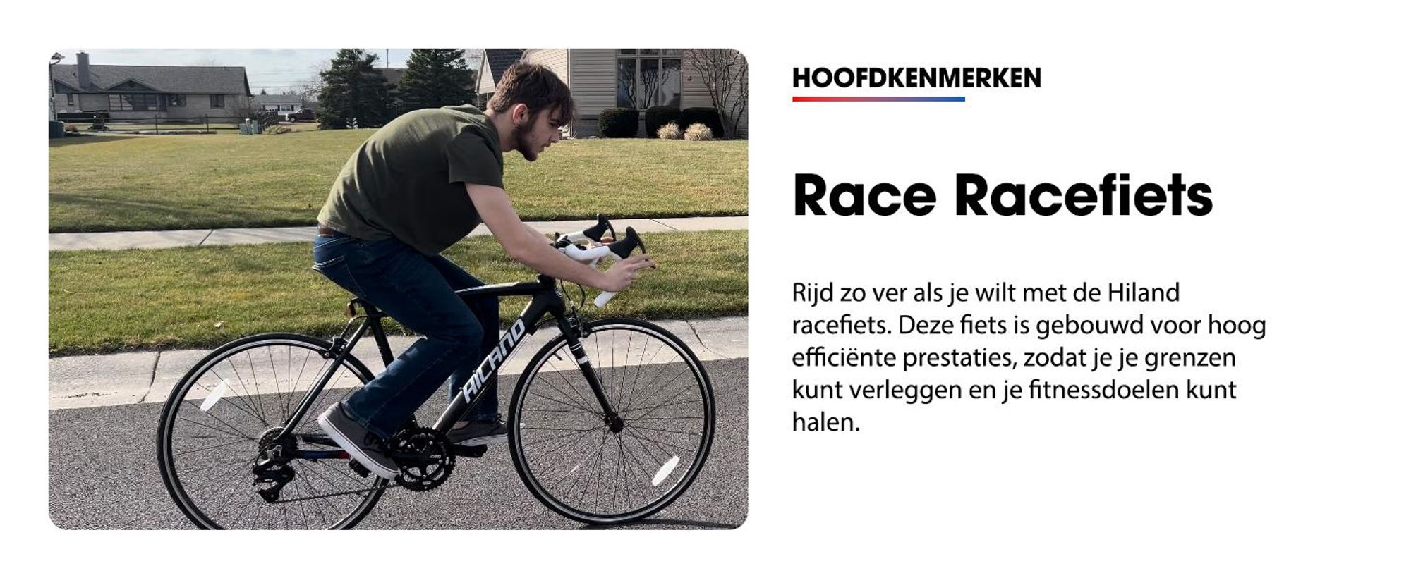 HILAND Alliance 1.0 Racefiets 700C, Aluminium frame, remklauwremmen, voor stadsritten en lange afstanden