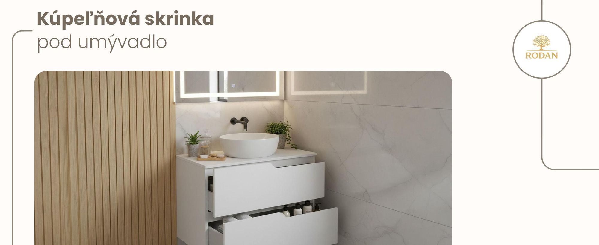 RODAN, moderná skrinka pod umývadlo, skrinka do kúpeľne, kúpeľňový nábytok, kúpeľňová skrinka