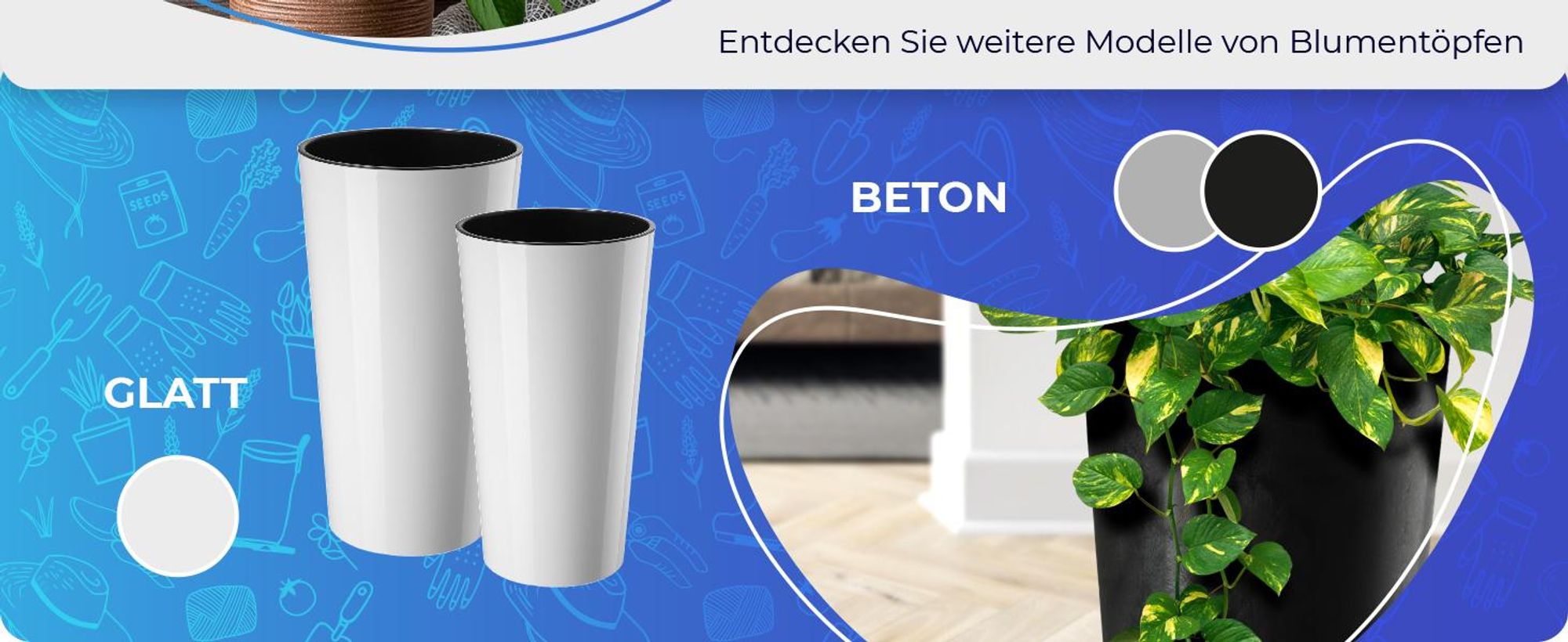 KADAX Blumentöpfe"Latina", Übertopf mit herausnehmbarer Einlage, Blumentopfschutz, Blumenkübel, 19 + 25 + 30 cm, Creme